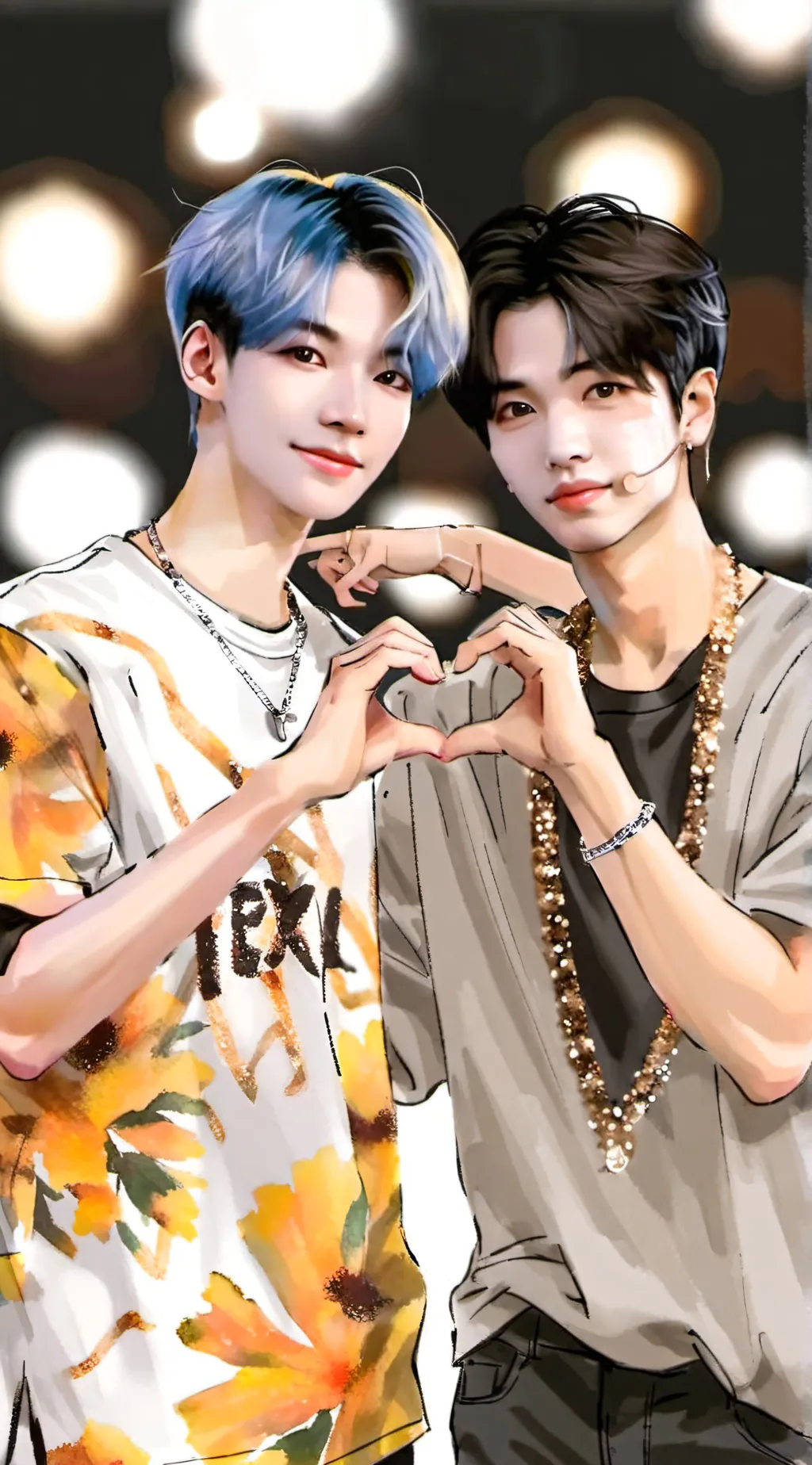 ai character: Hyunjin and Felix background