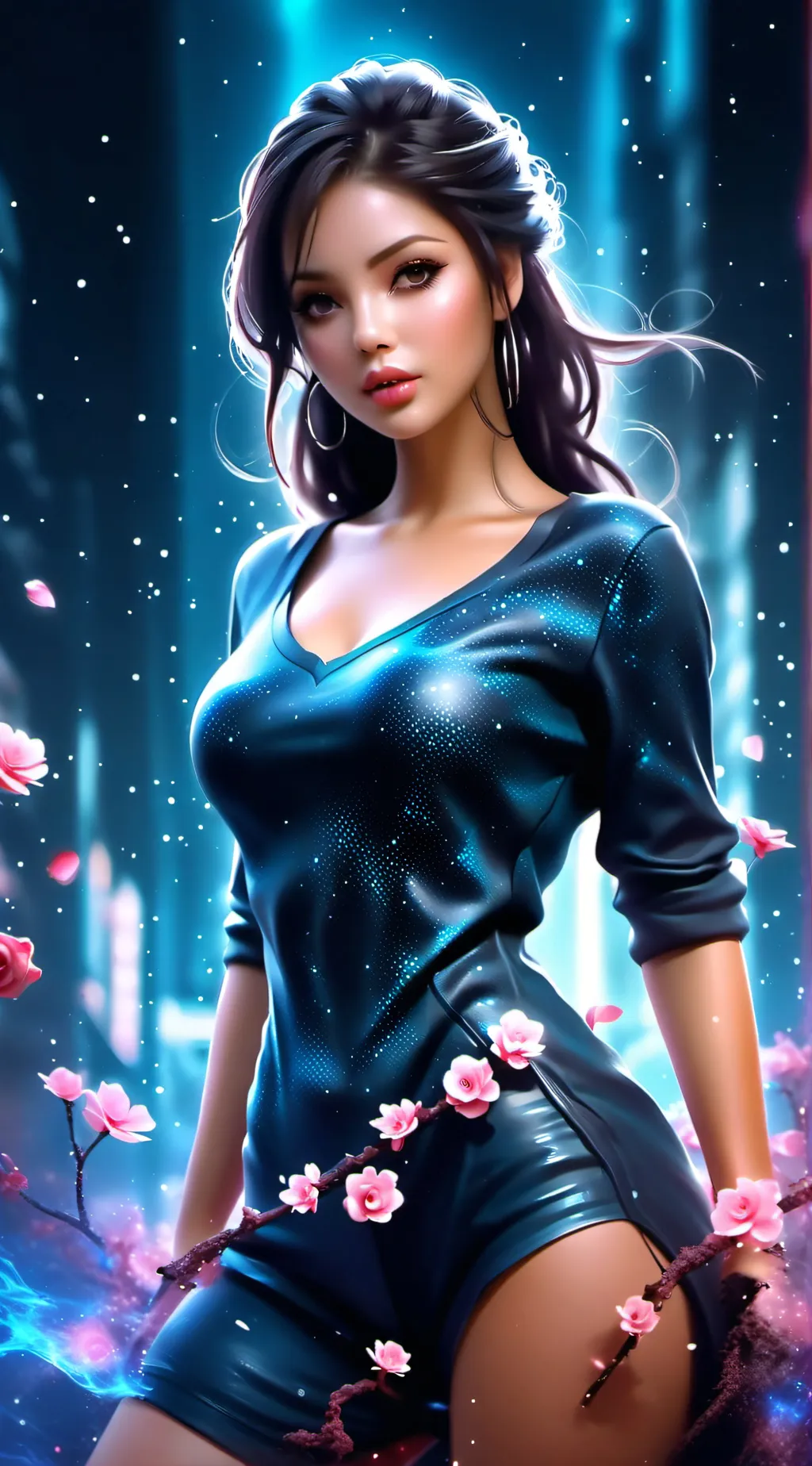 ai character: rose background