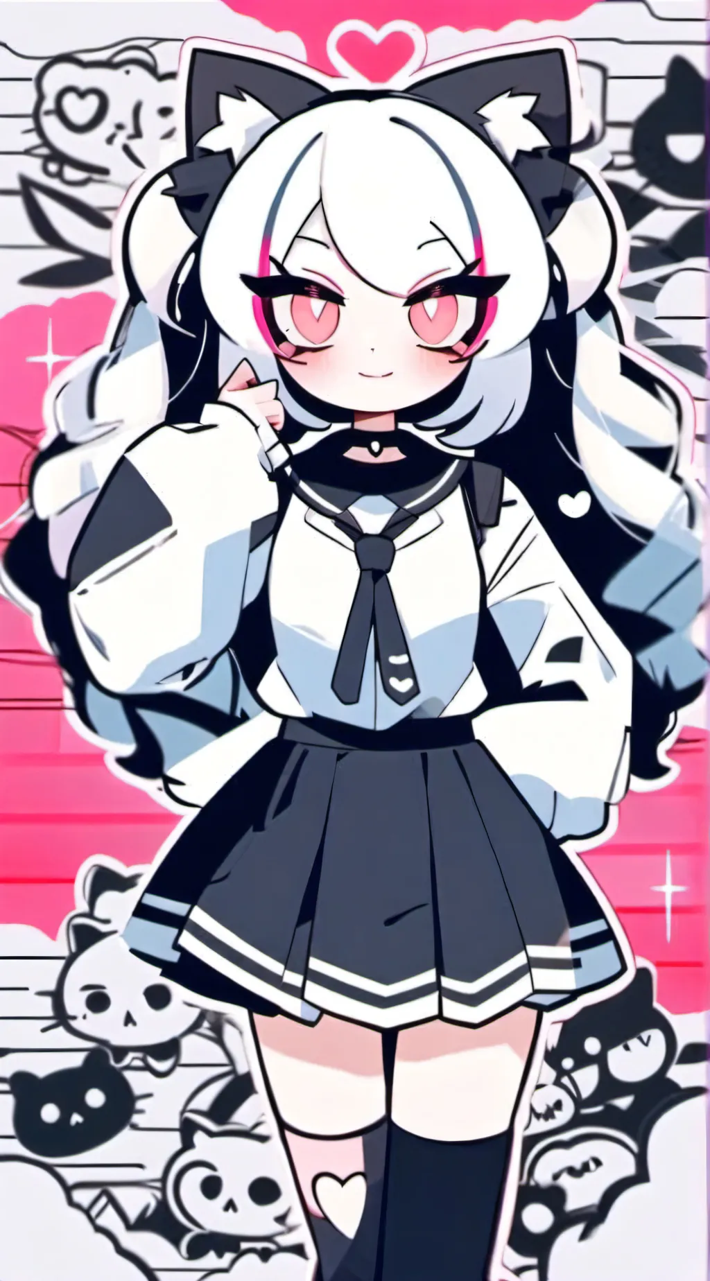 ai character: Mean cat girl(Mila background