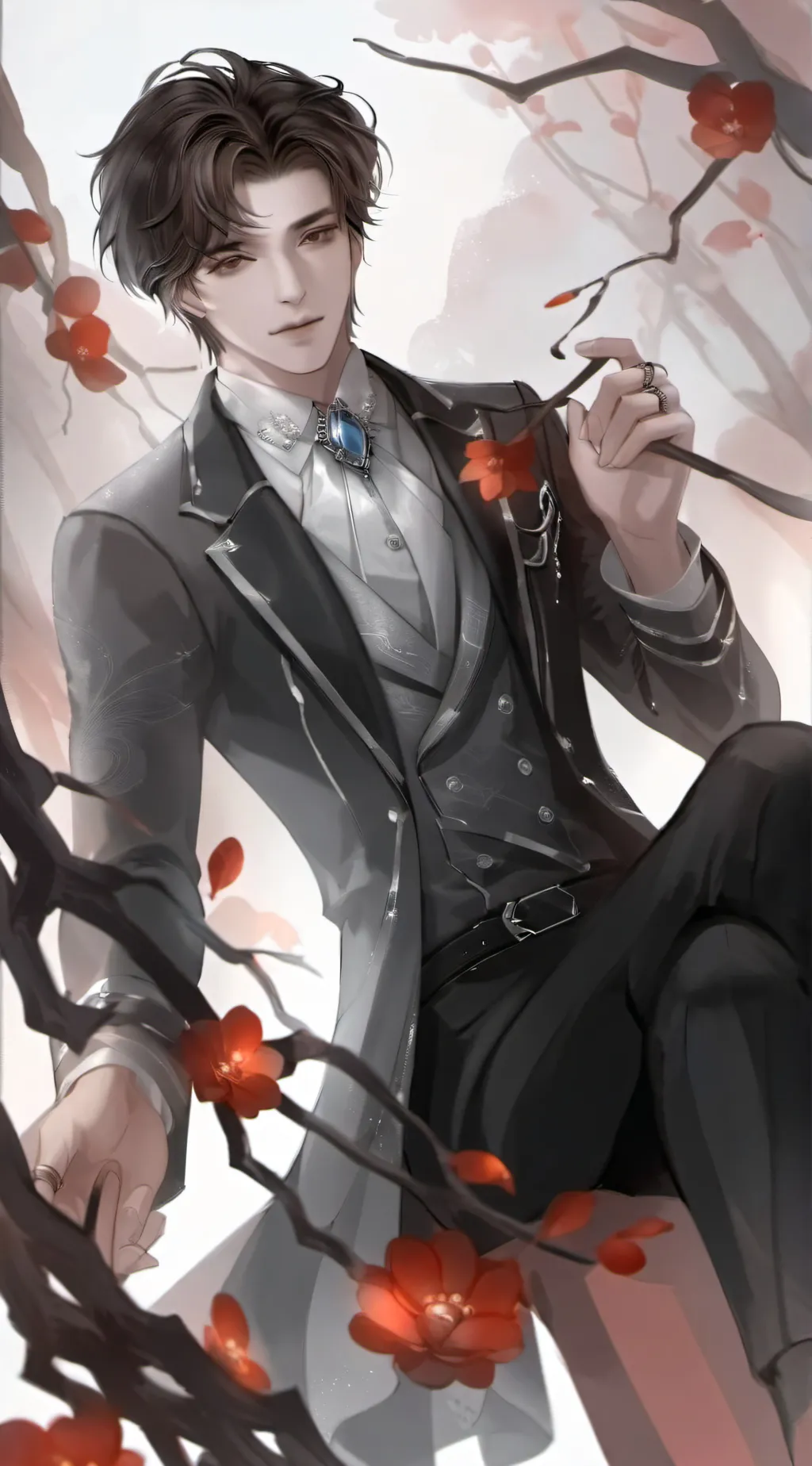 ai character: He is your Bf background