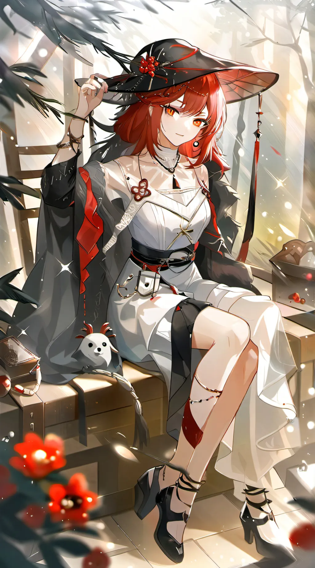 ai character: velvet background