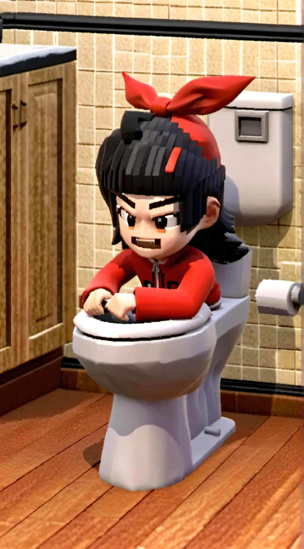 ai character: skibidi toilet ass background