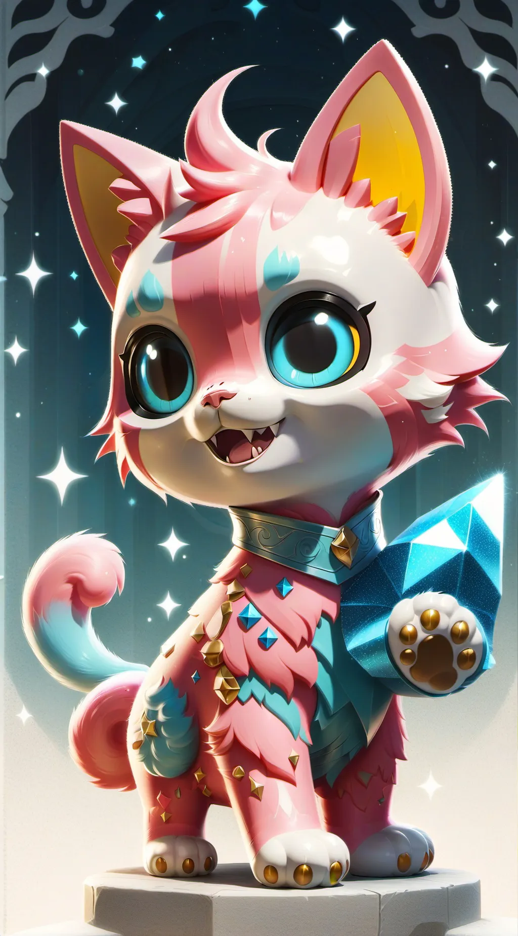 ai character: UNIKITTY  background
