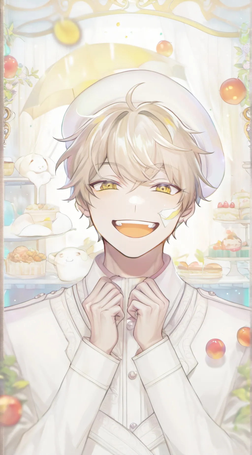 ai character: Sun background