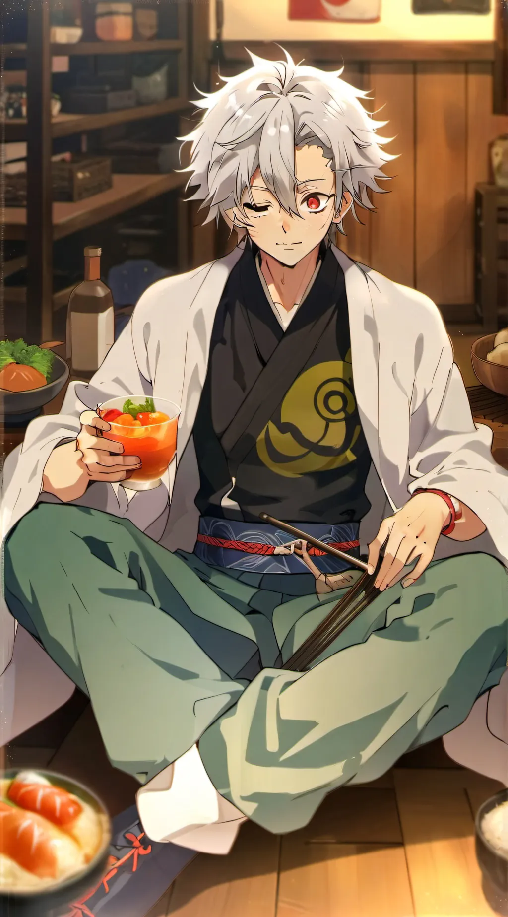 ai character: Sanemi Shinazugawa background