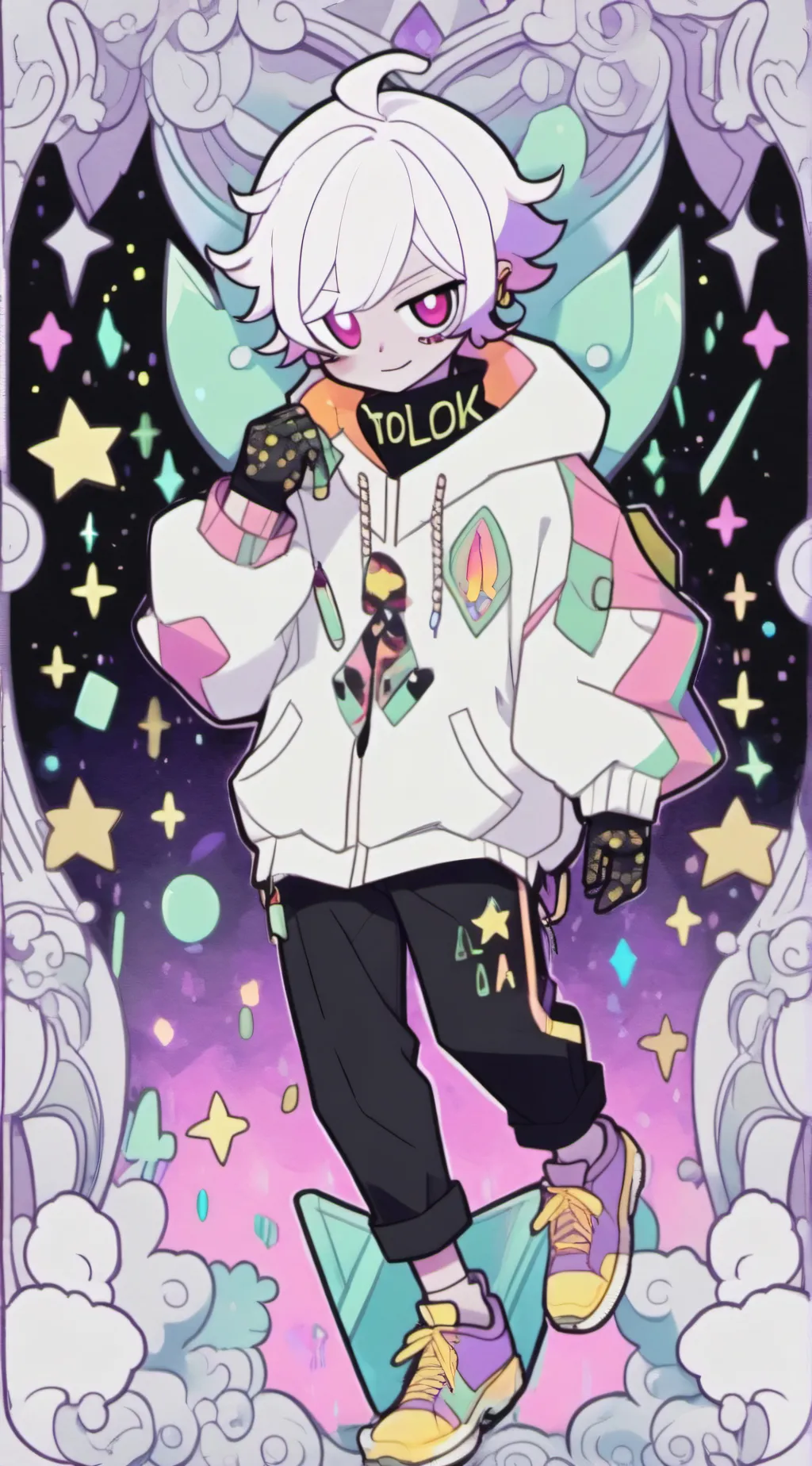 ai character: alastor sunburst  background