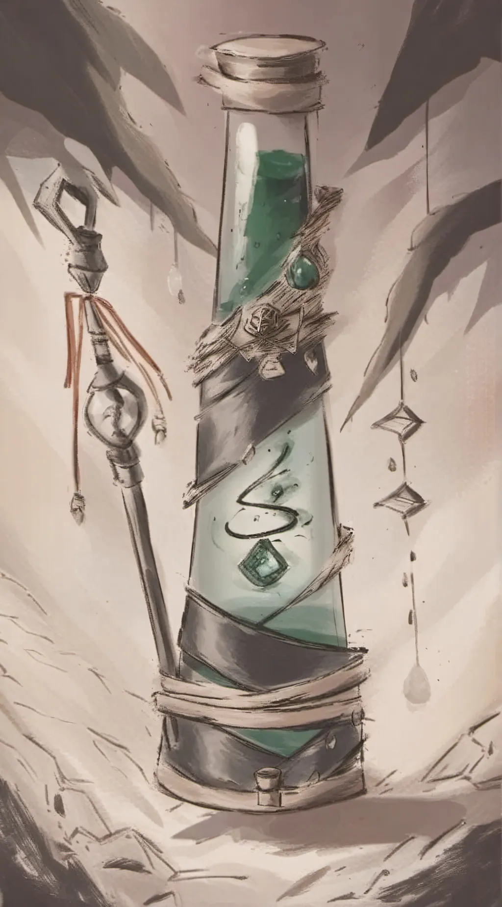 ai character: snake potion background