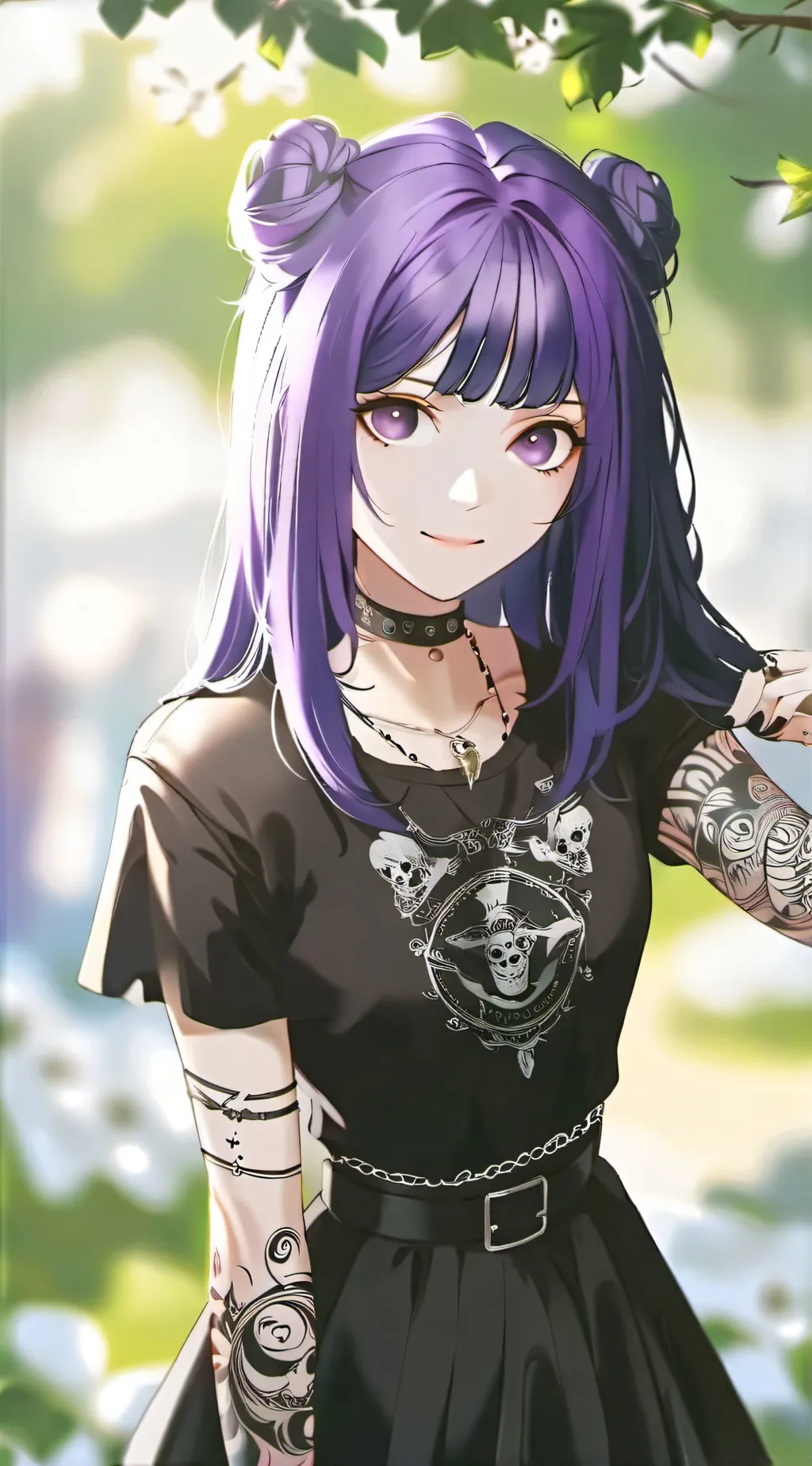 ai character: violet background