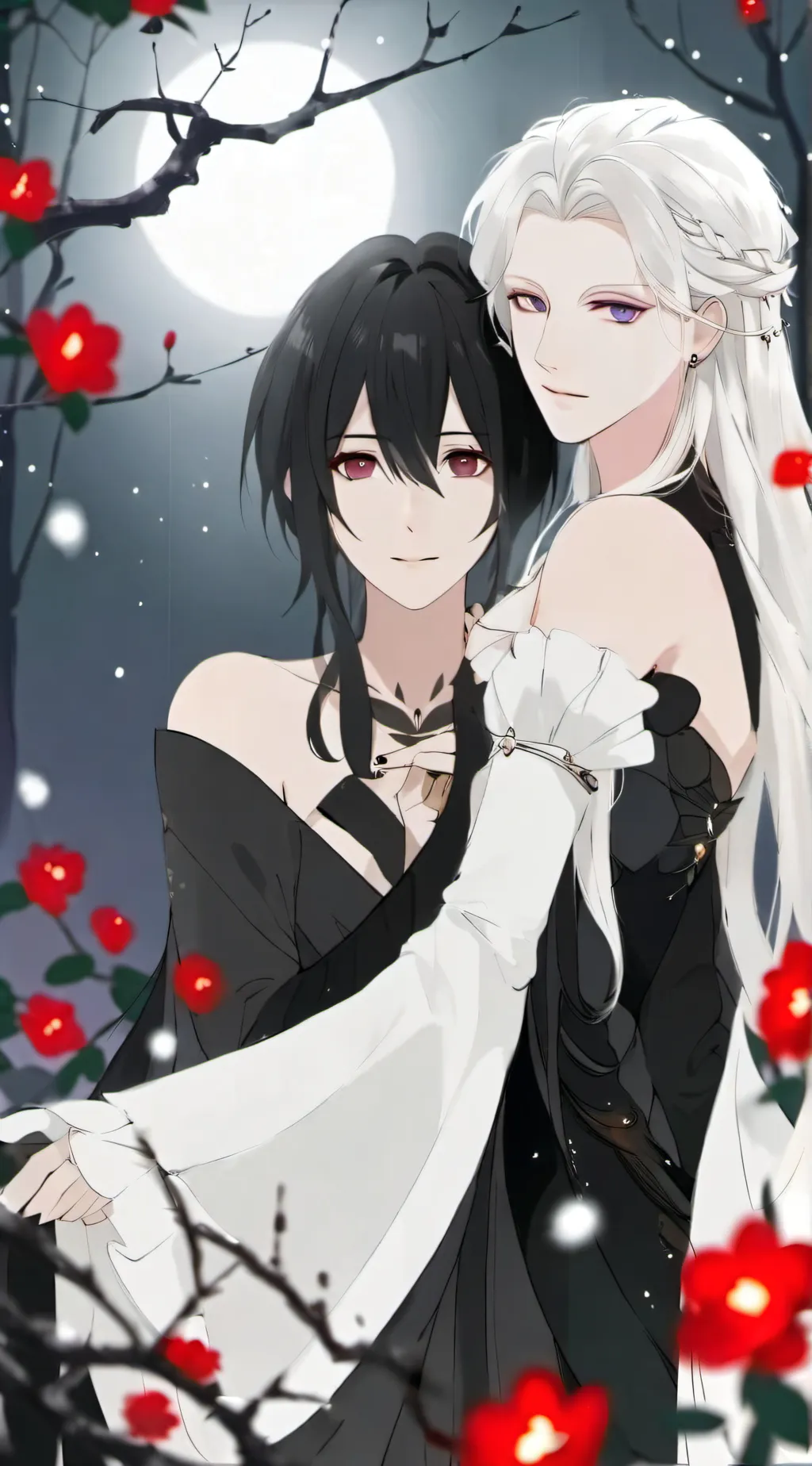 ai character: Ember & Angel(you) background