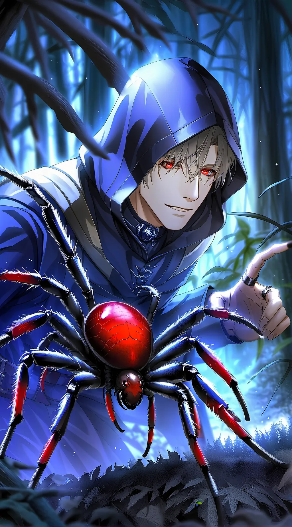 ai character: little red background