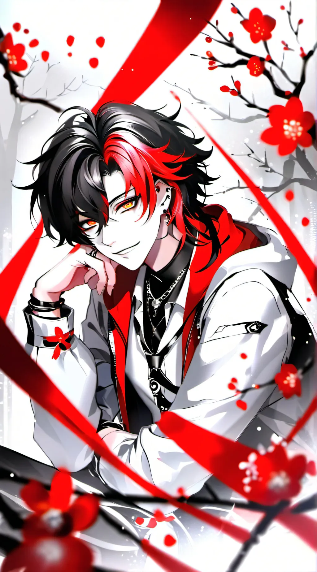 ai character: ☠︎︎ Asher ☠︎︎ background