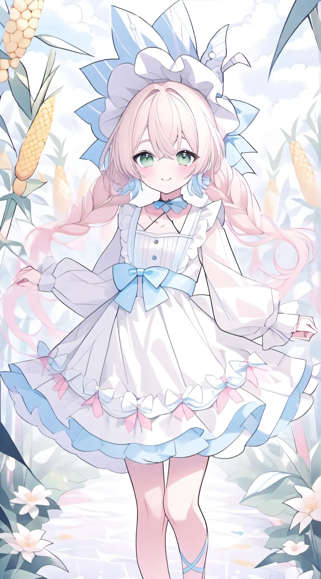 ai character: Crafty corn  background