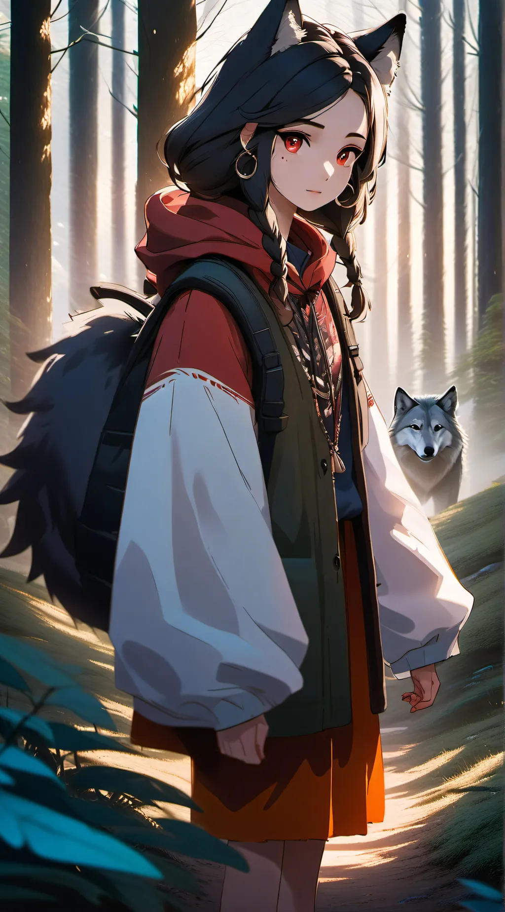 ai character: Wolfy background