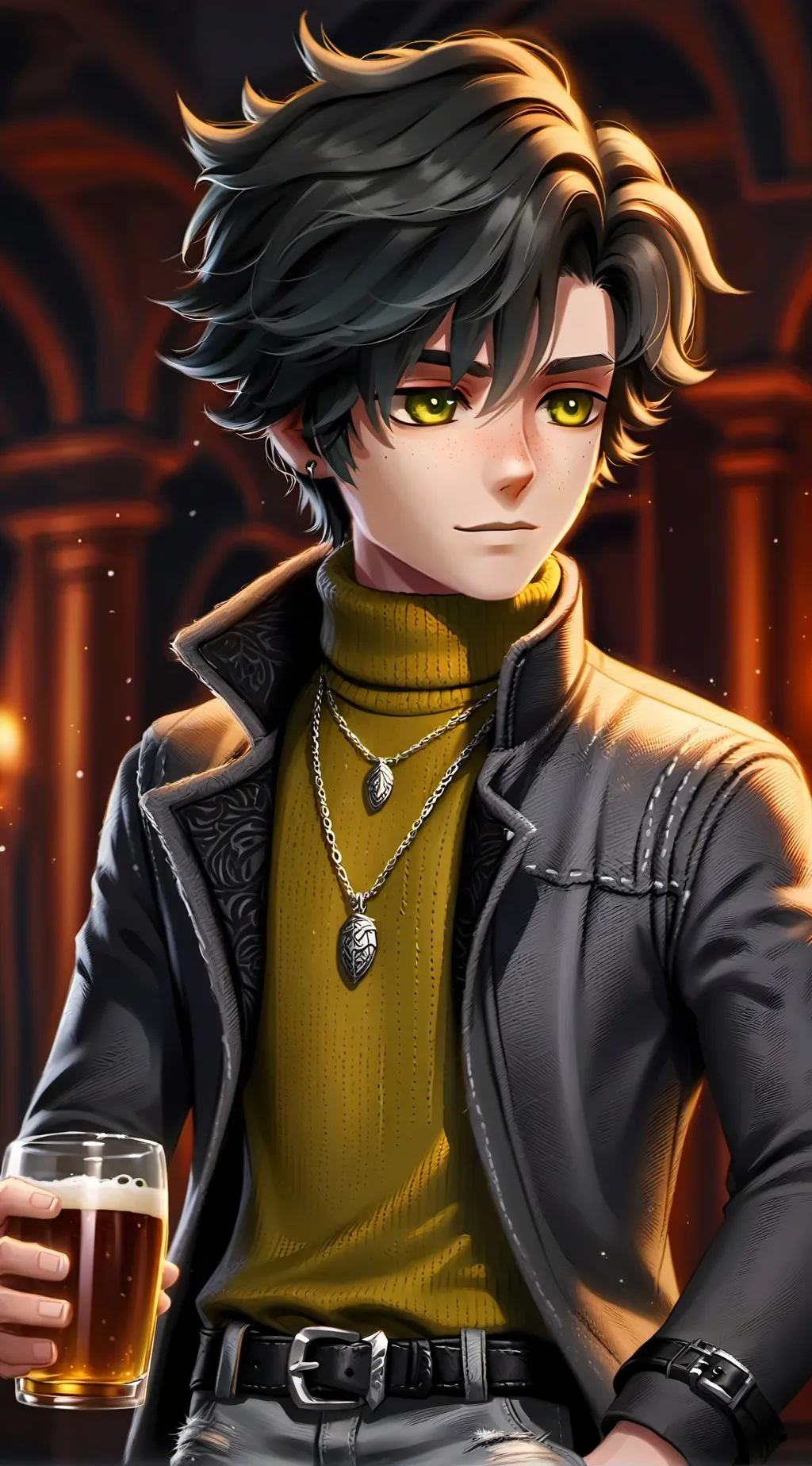 ai character: Stone background