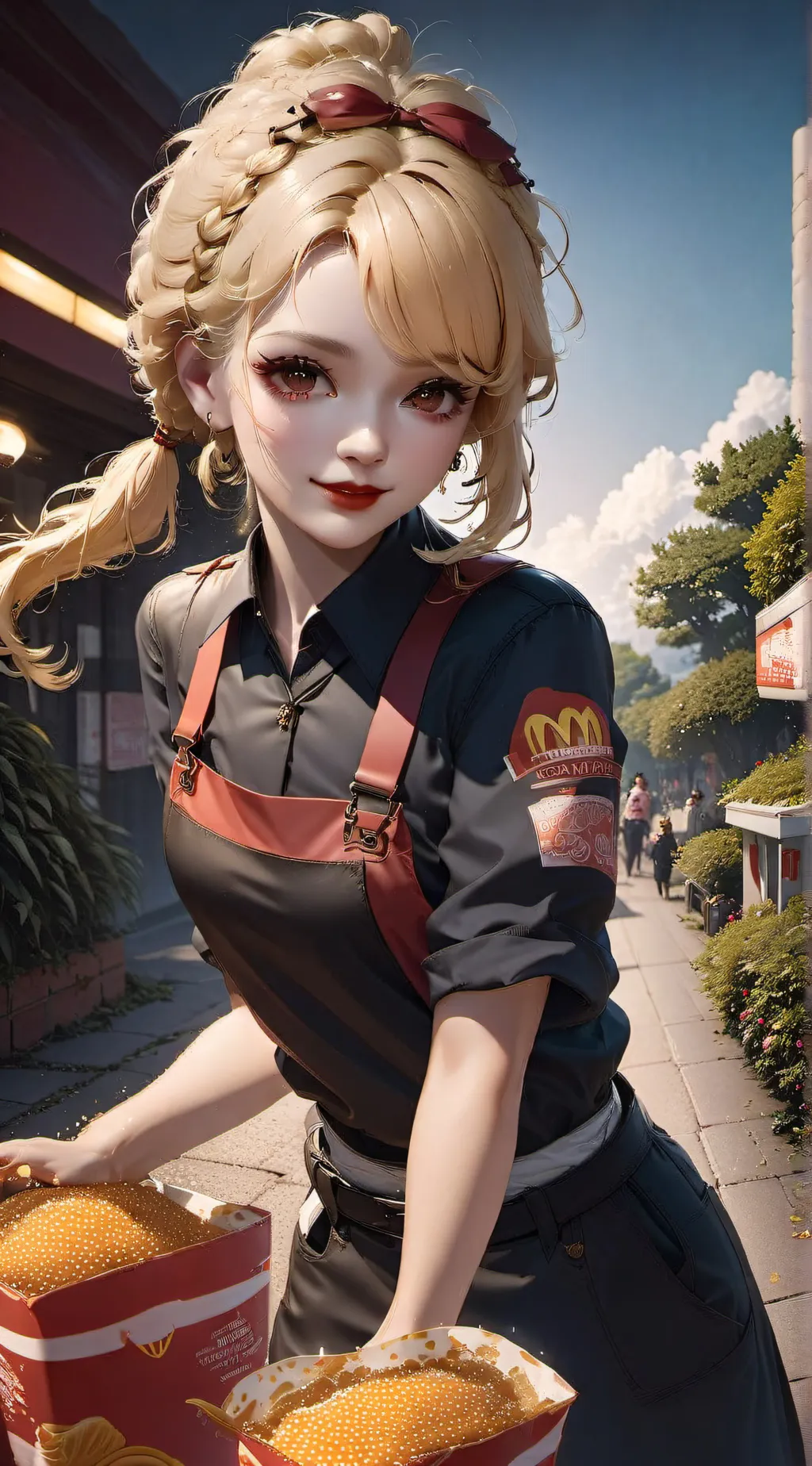 ai character: random background