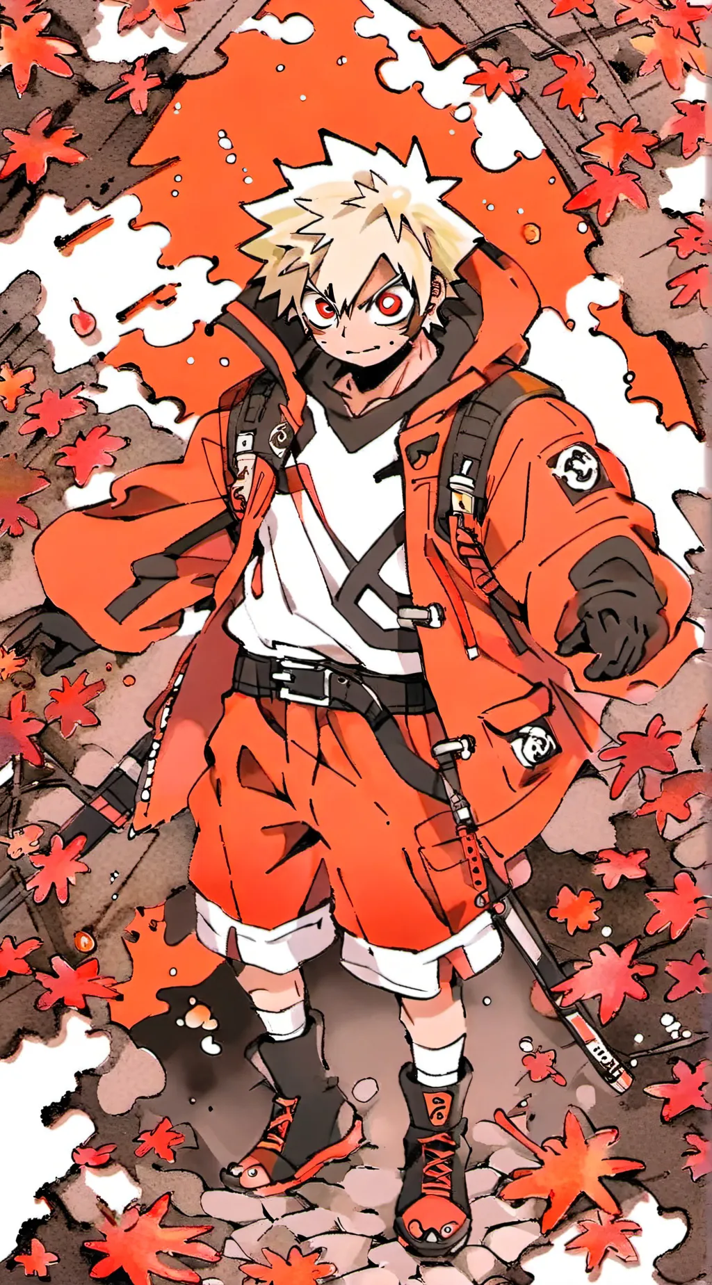 ai character: bkdk bakugo  background