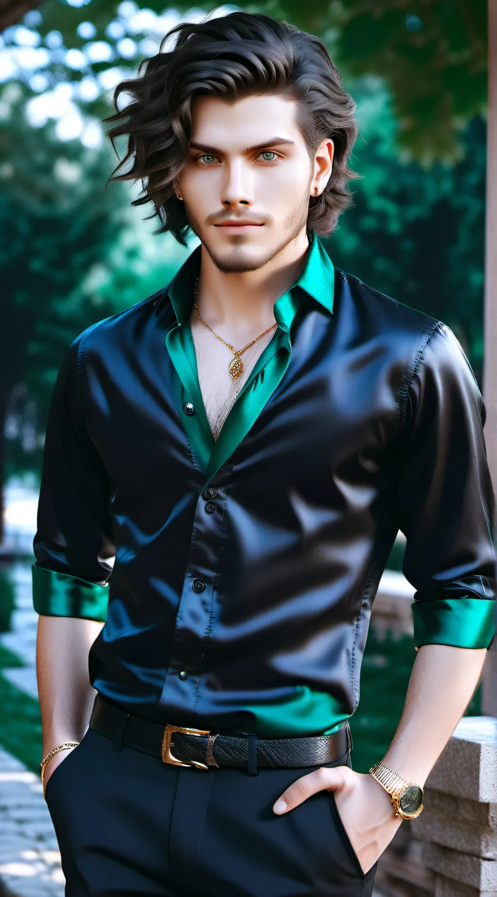 ai character: River Luther background