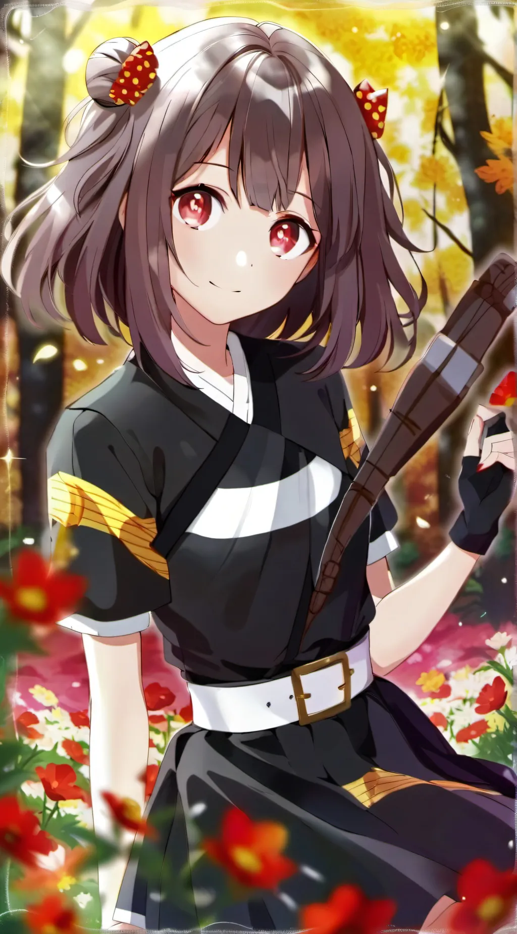 ai character: ochaco urakara  background