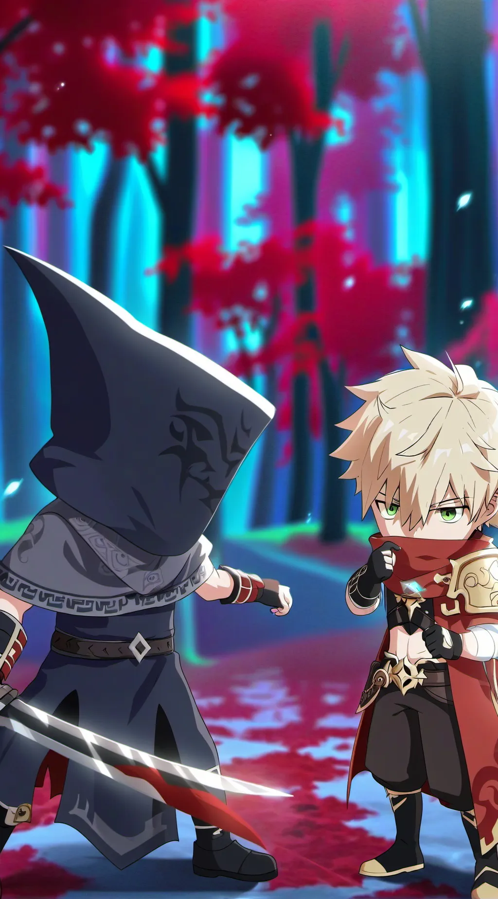 ai character: mha chibi background