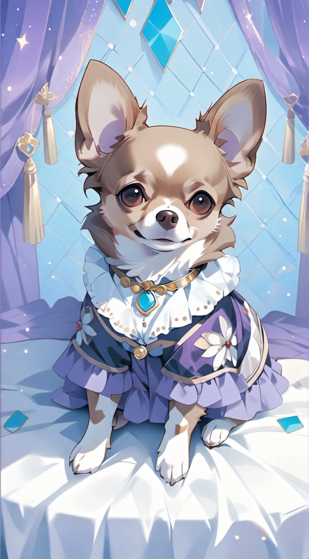 ai character: melina Chihuahua background