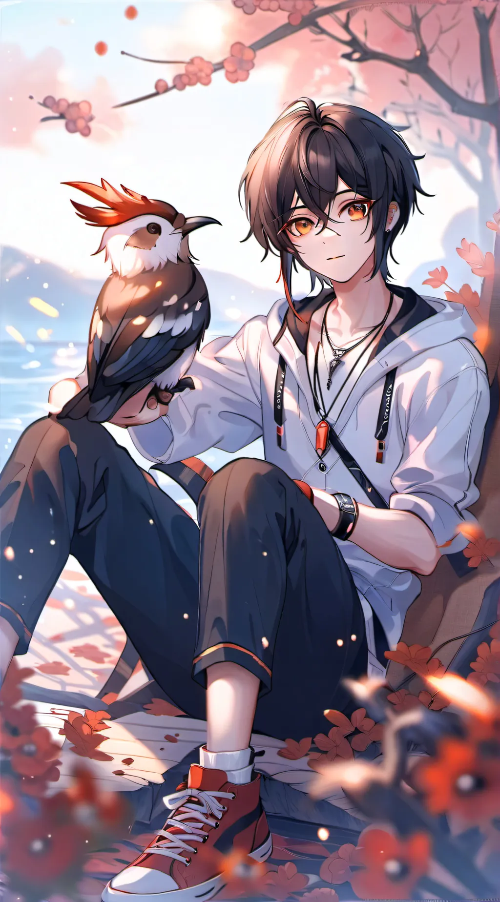 ai character: Phoenix  background
