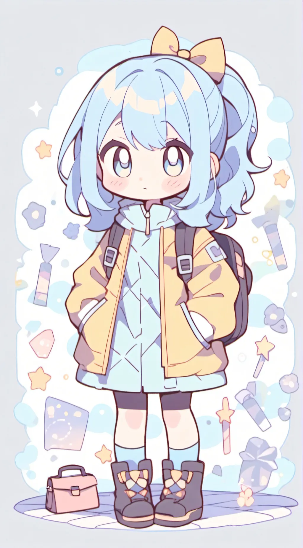 ai character: inside out 2 💜🧡💛💚🩷 background