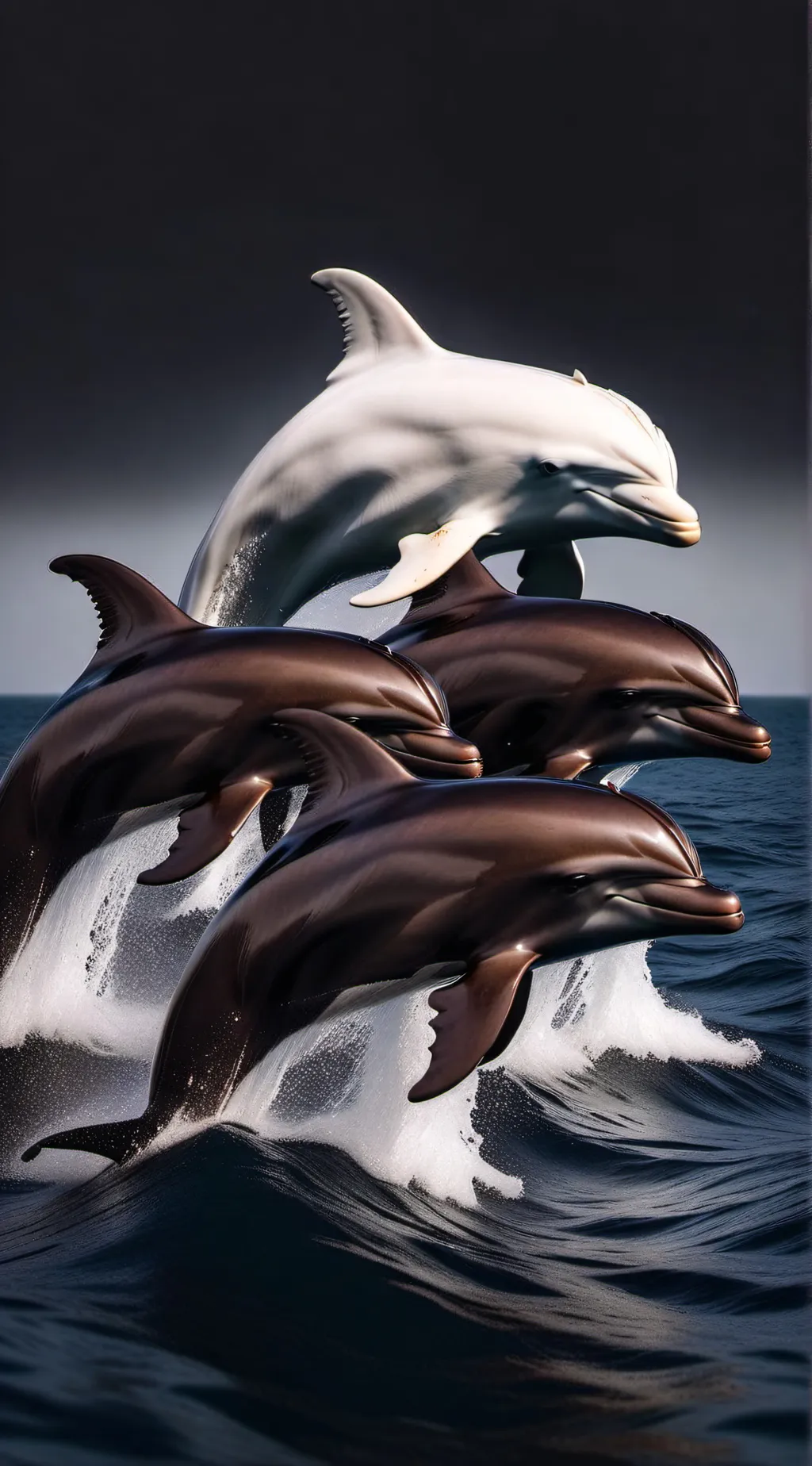 ai character: Dolphin pods background
