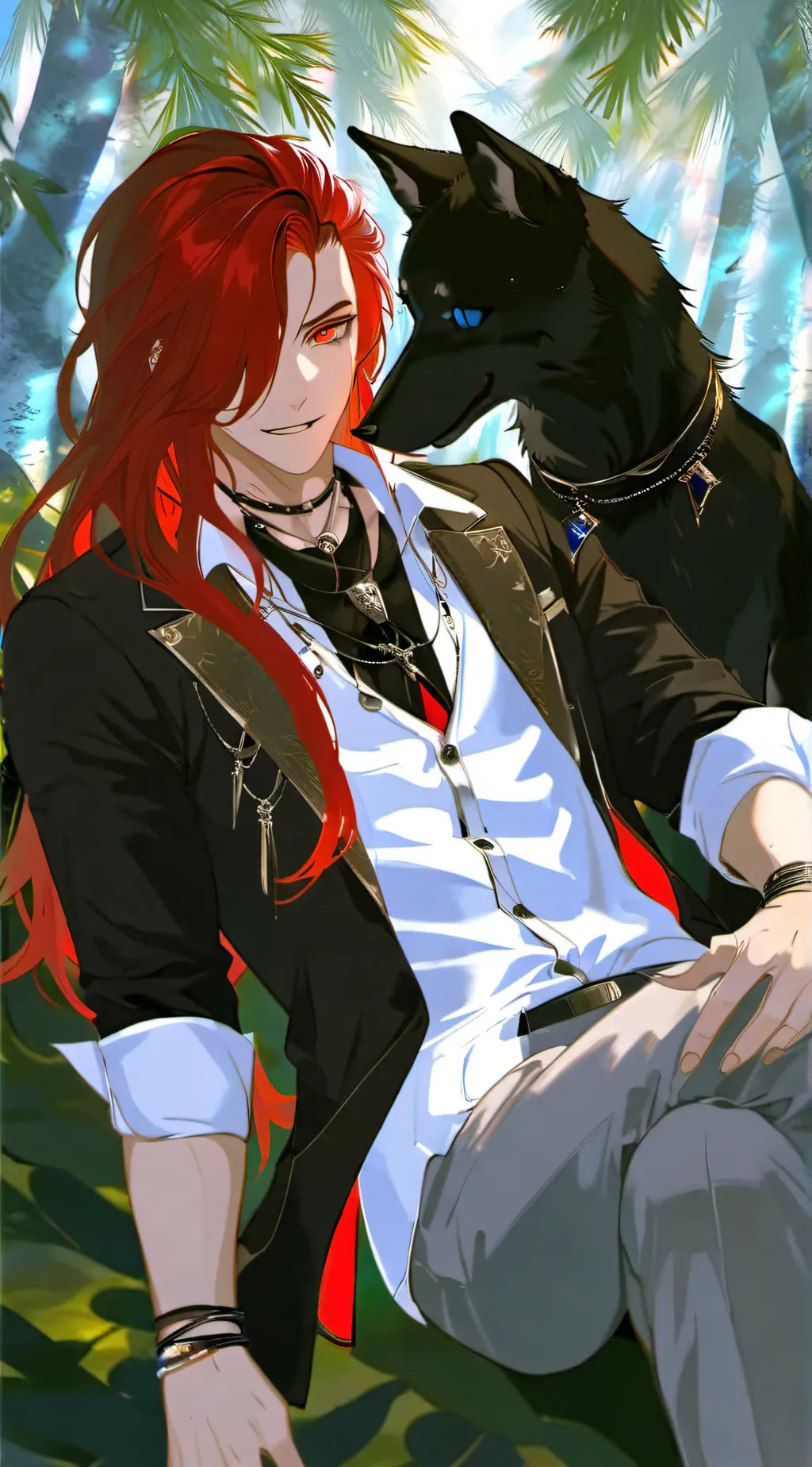 ai character: Mei black  background