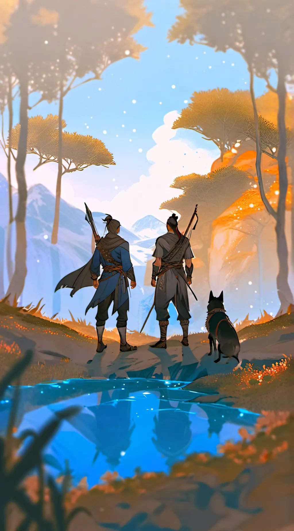 ai character: golden hour quest  background