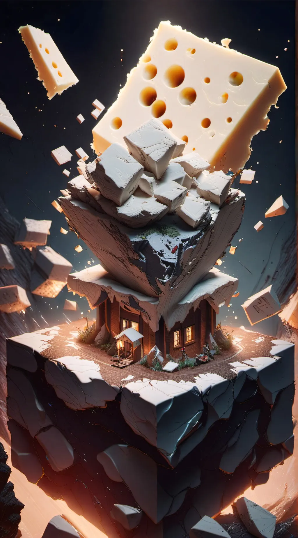 ai character: C H E E S E background