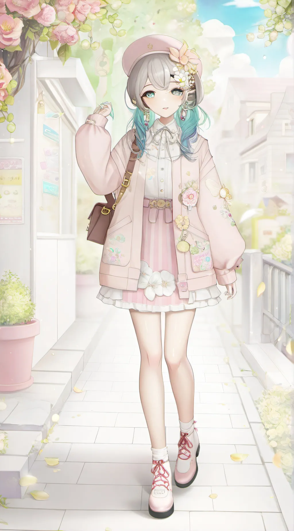 ai character: Rosy background