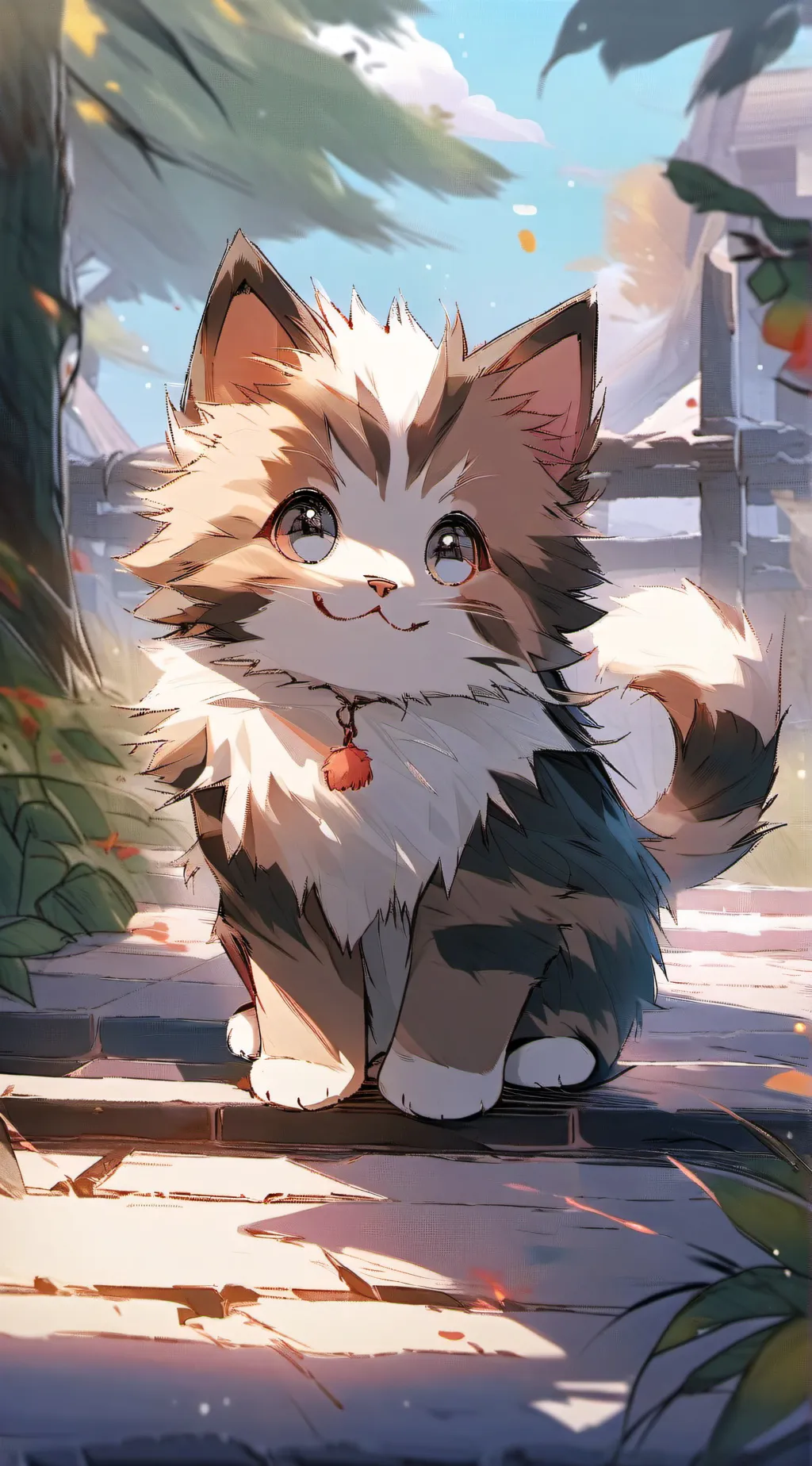 ai character: pom  pom background