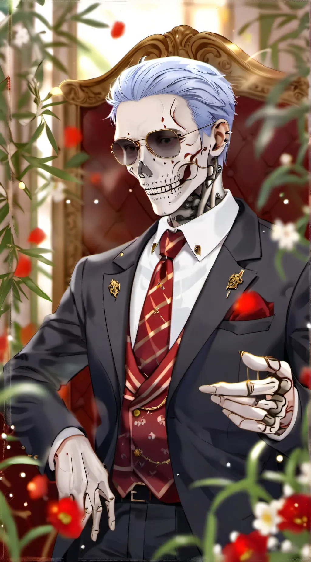 ai character: James bonesworth  background