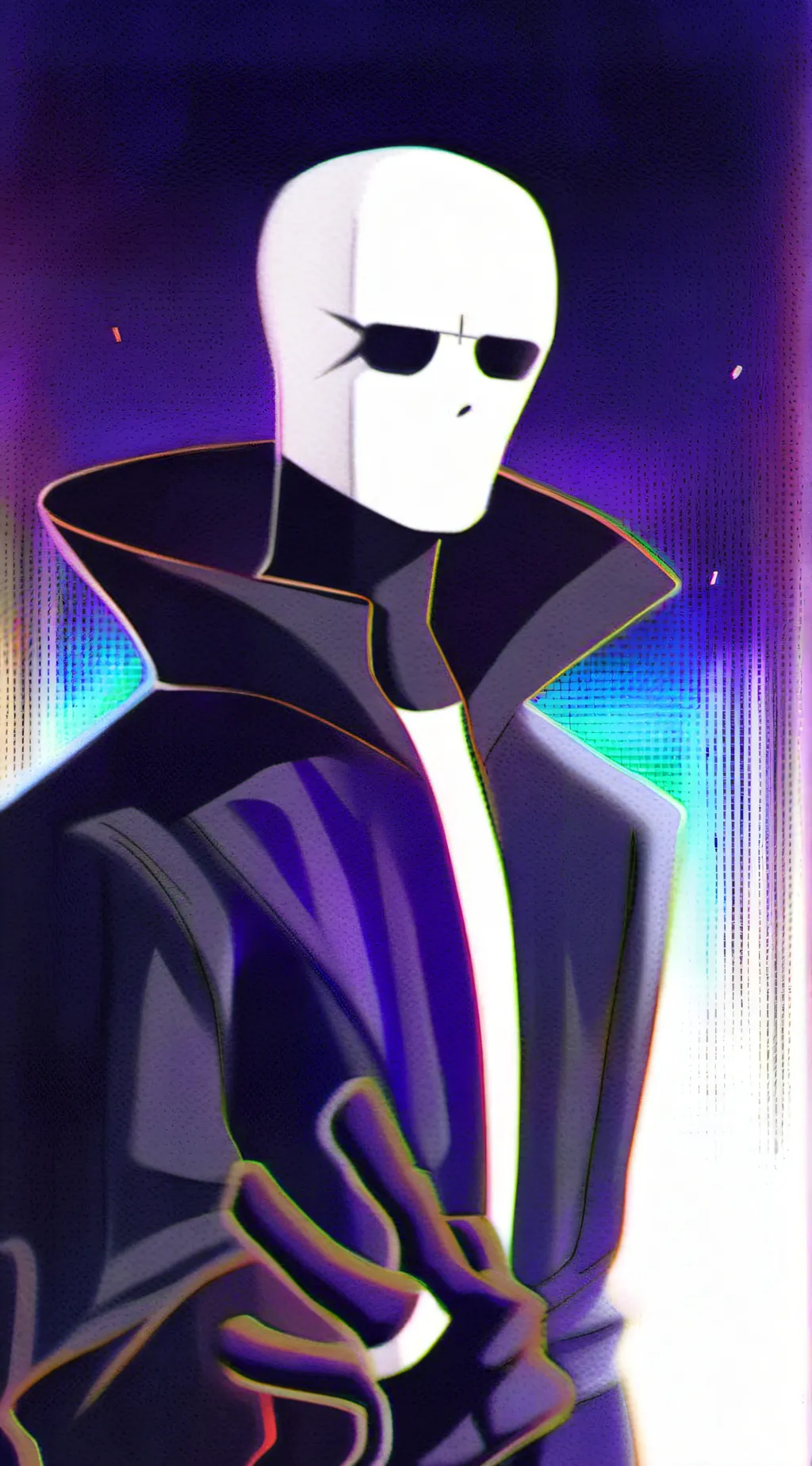 ai character: x gaster background