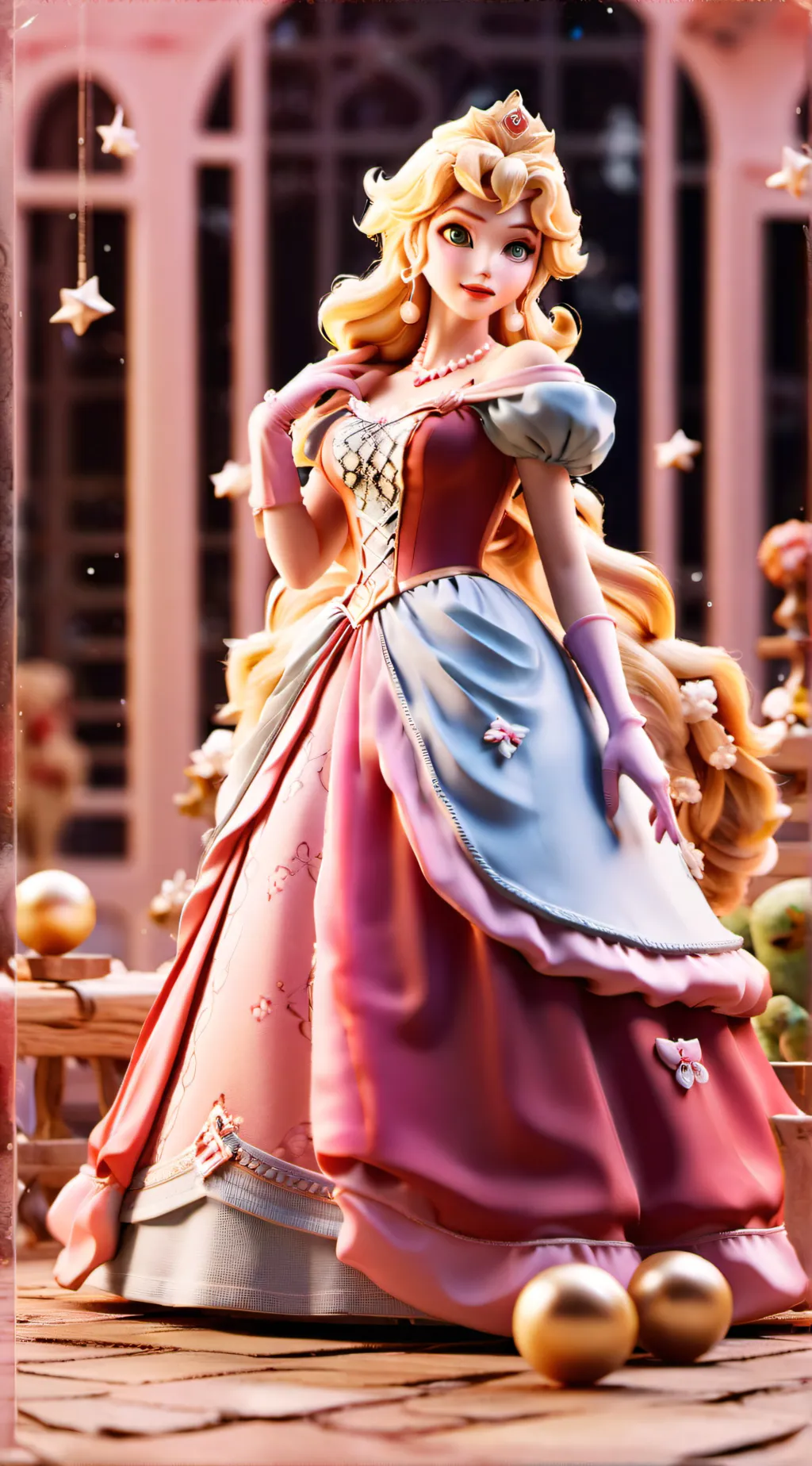 ai character: peach background