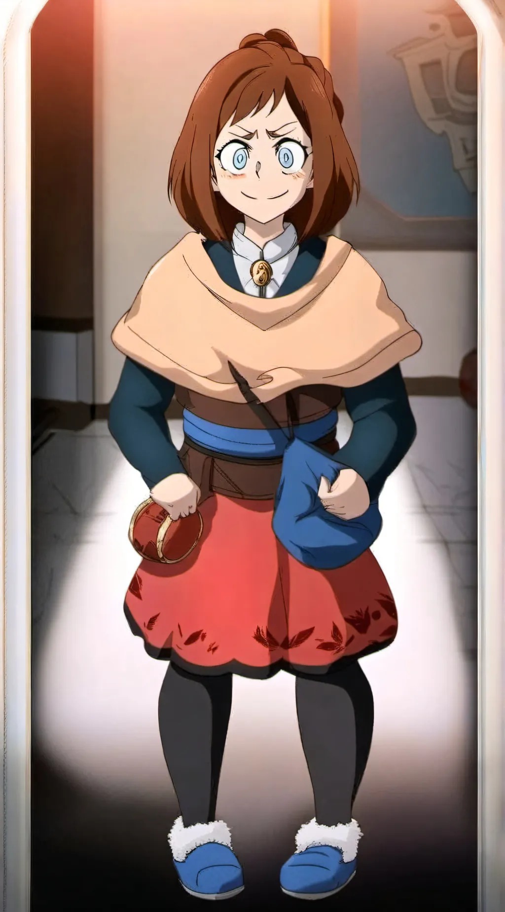 ai character: ochako uraraka  background