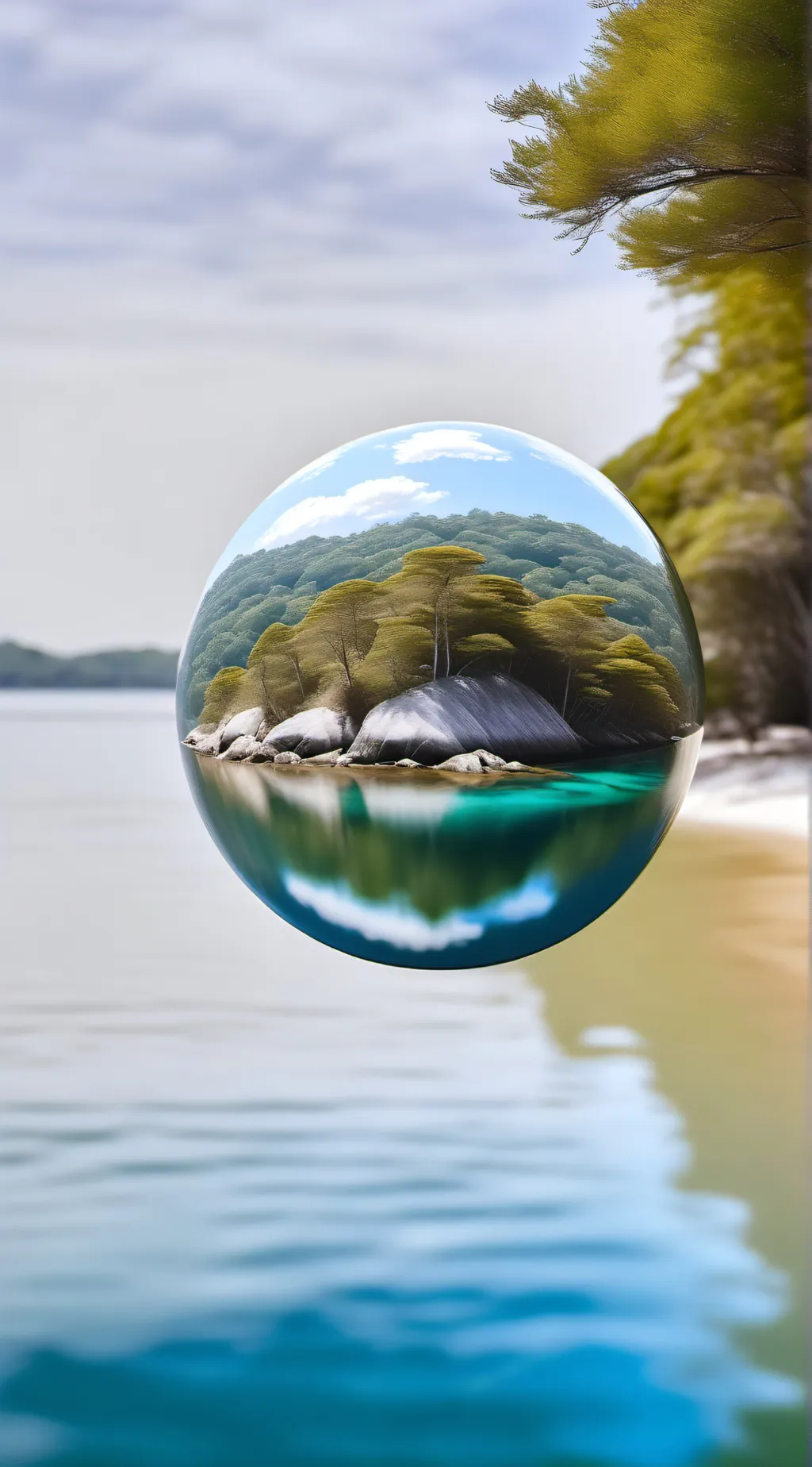 ai character: Frutiger aero background