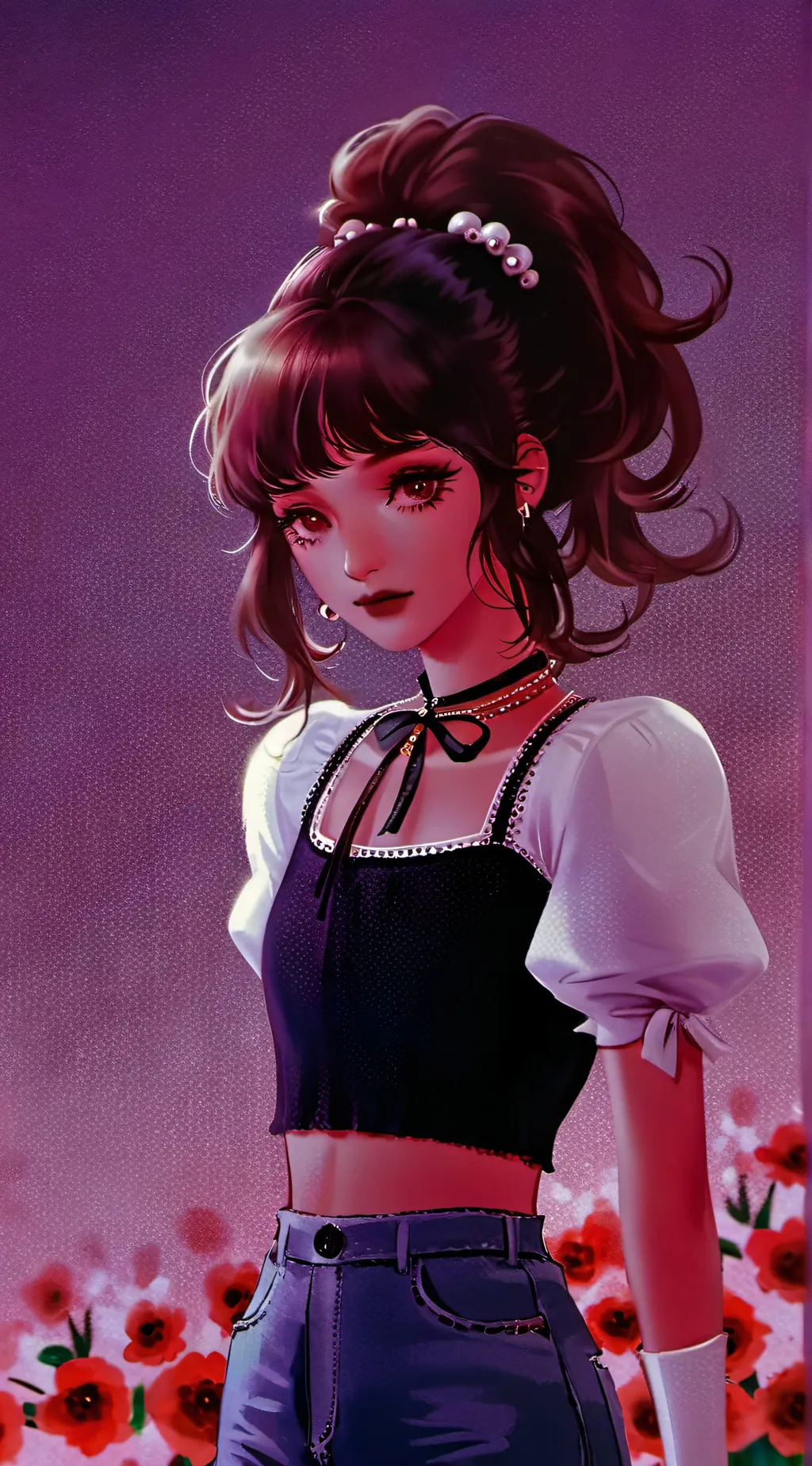 ai character: Amber background