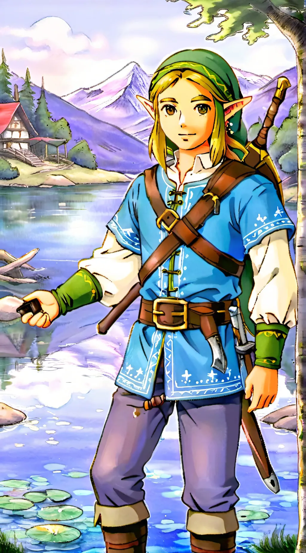 ai character: Ben drowned background