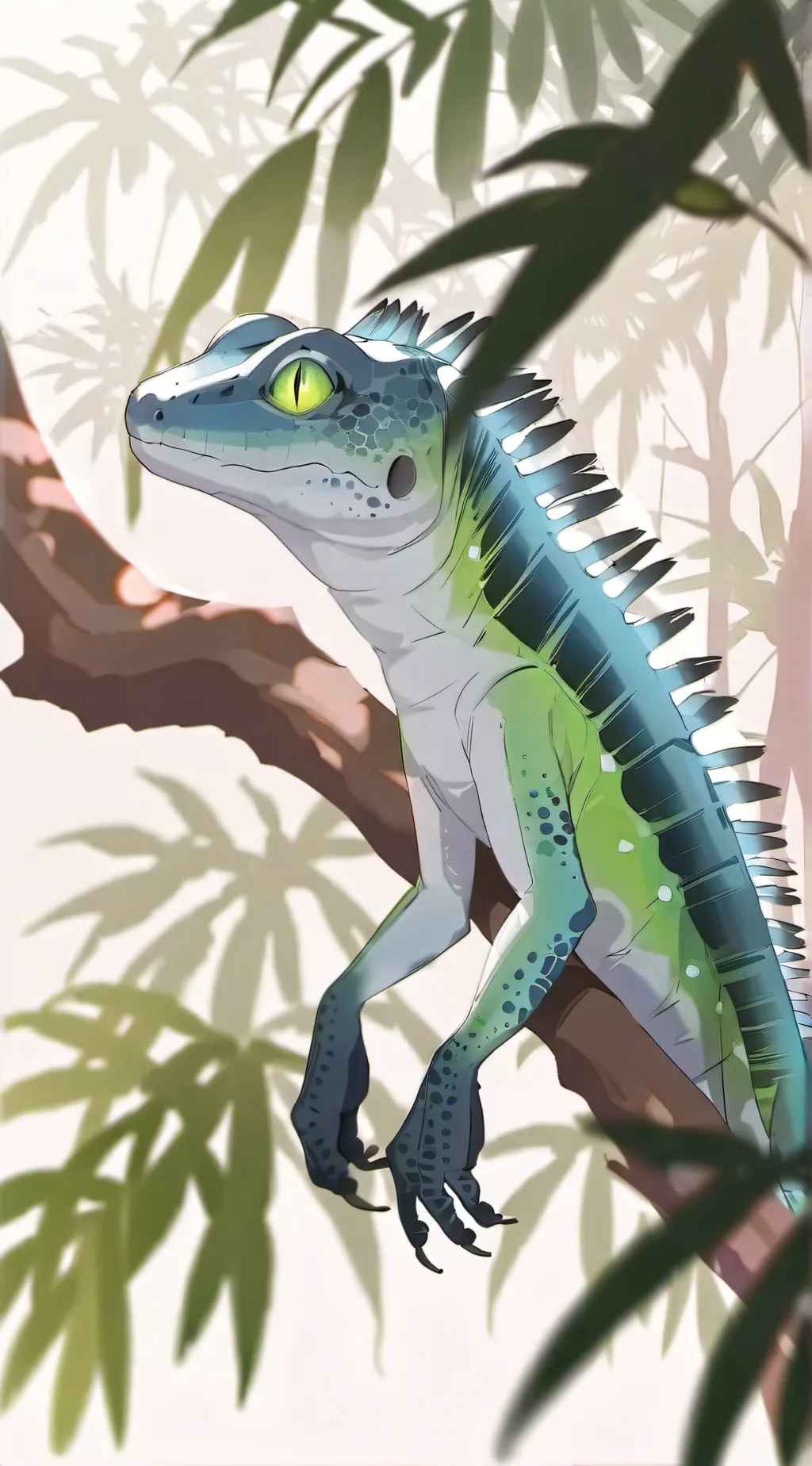 ai character: Lizard transfur background