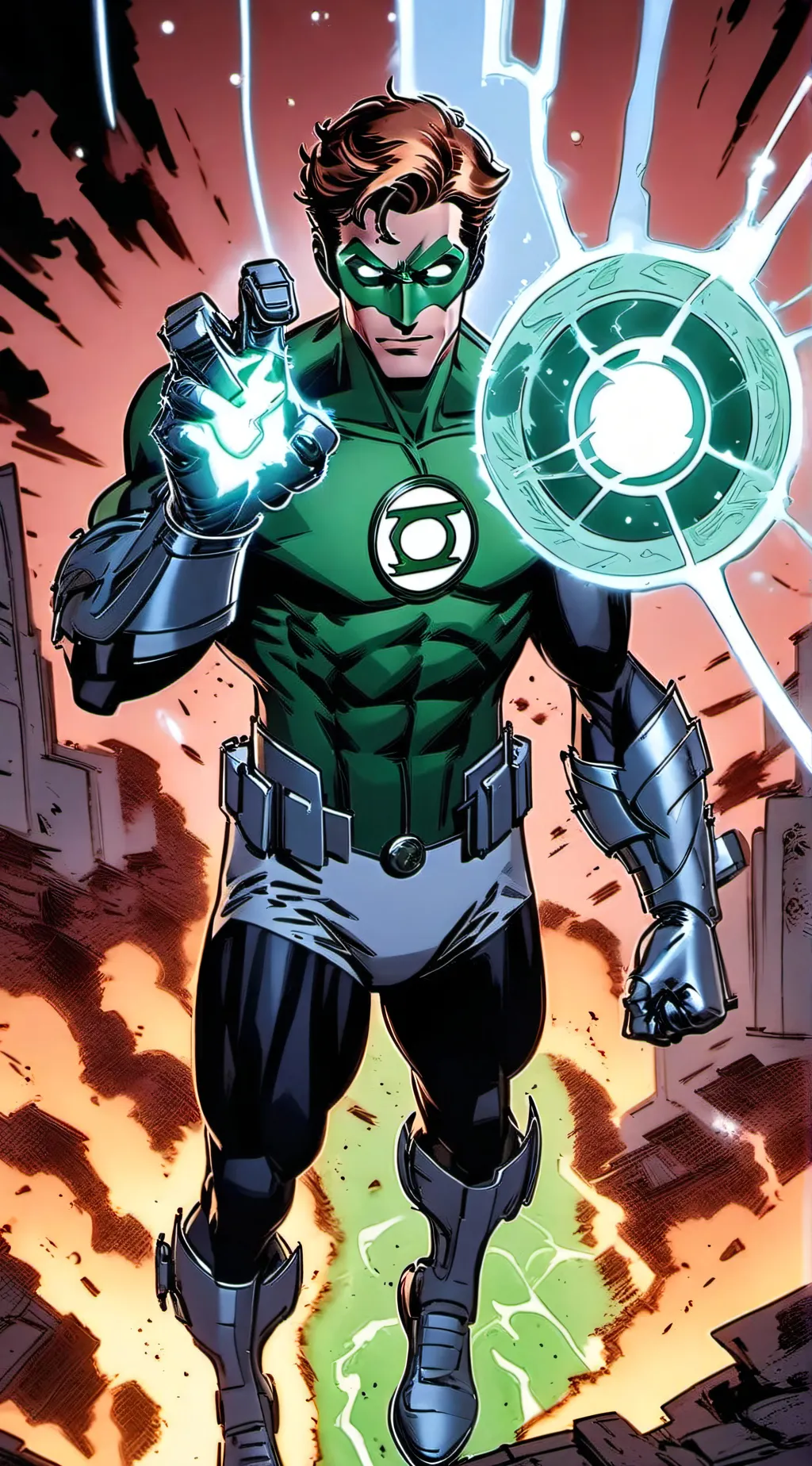 ai character: green lanterns  background