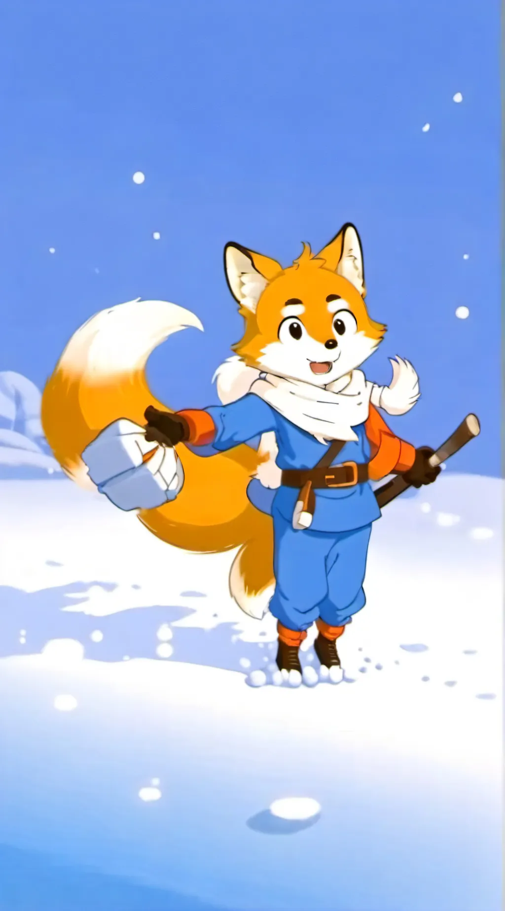 ai character: Miles Tails Prower background