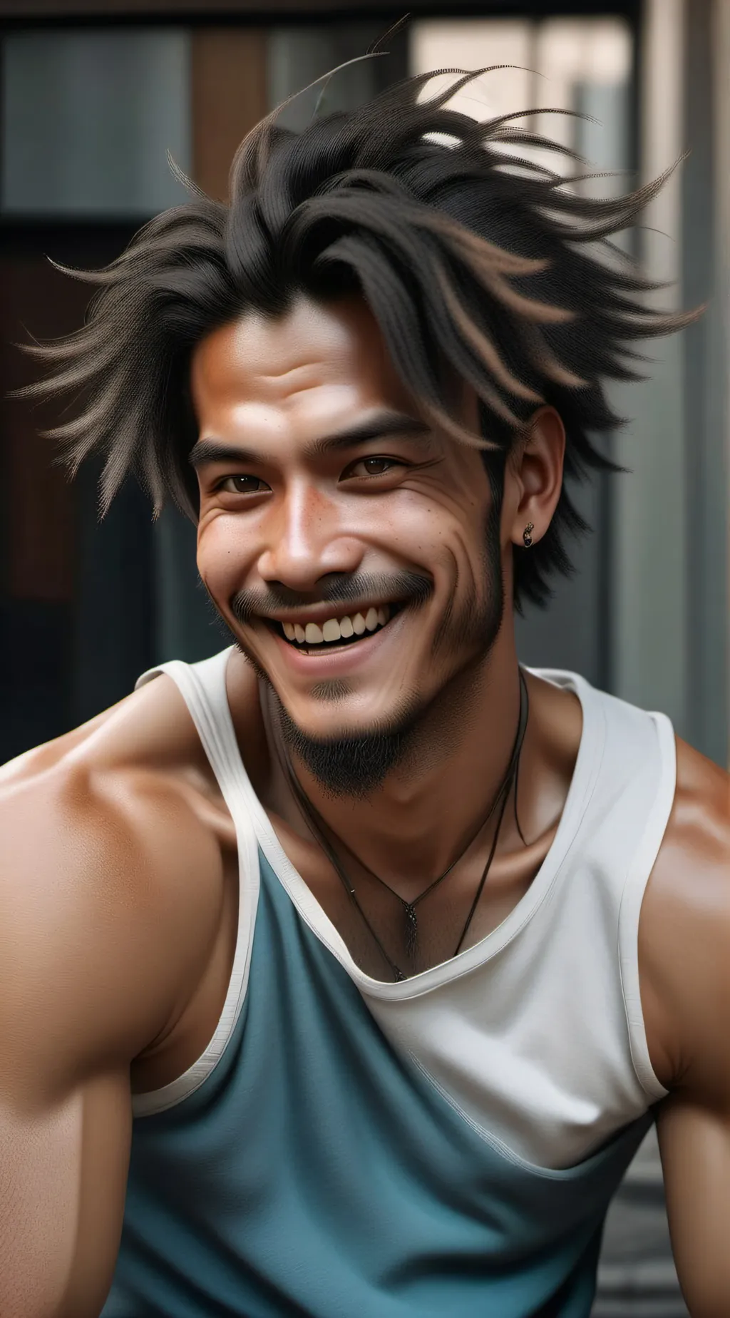 ai character: bad haircut man background