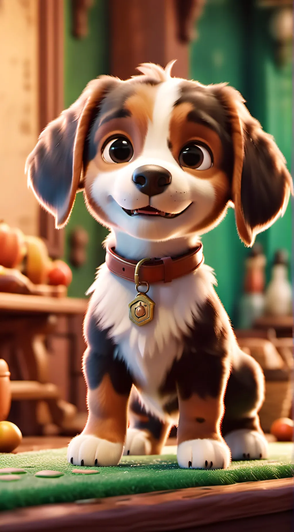 ai character: puppy background