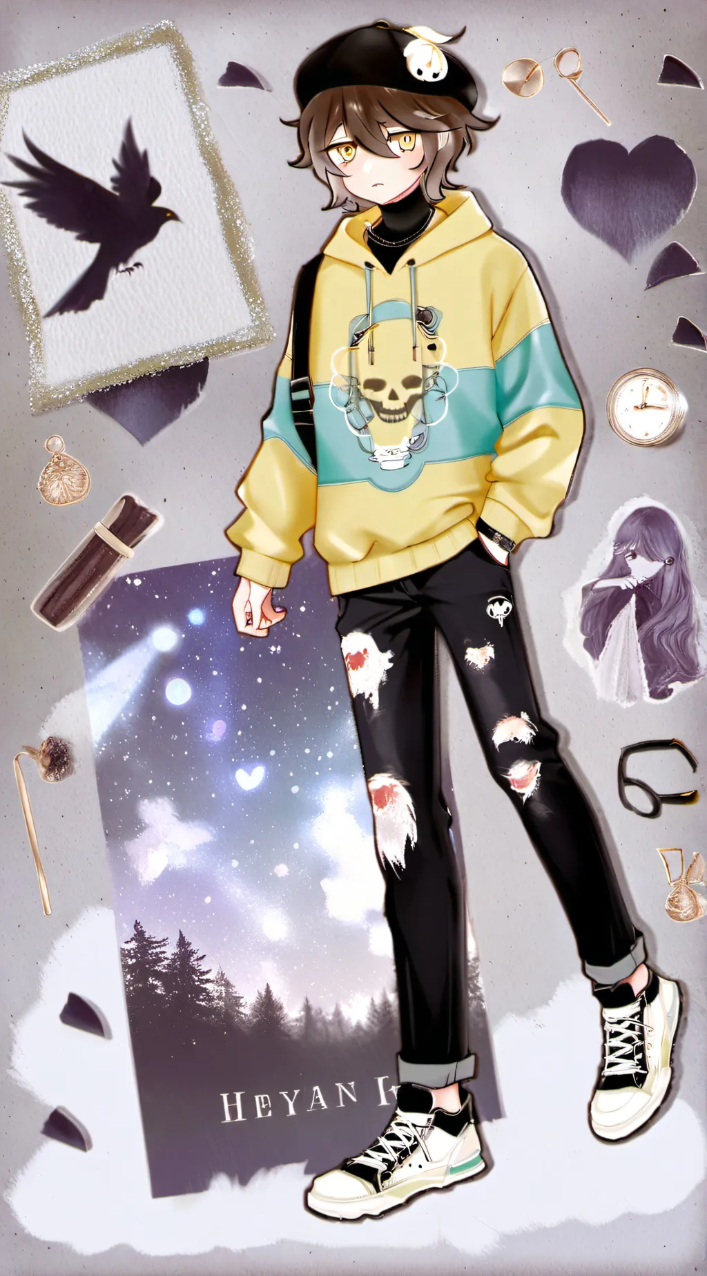 ai character: £¢~G!O~¢£ background