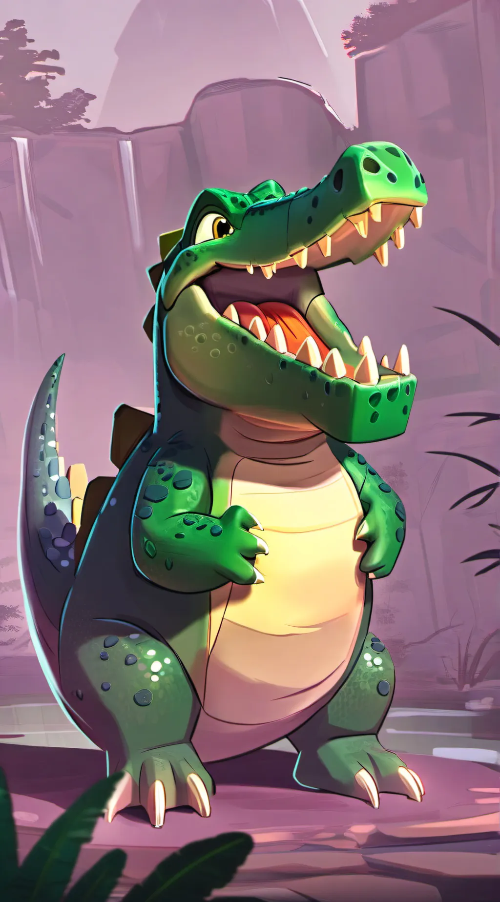 ai character: Scaly background