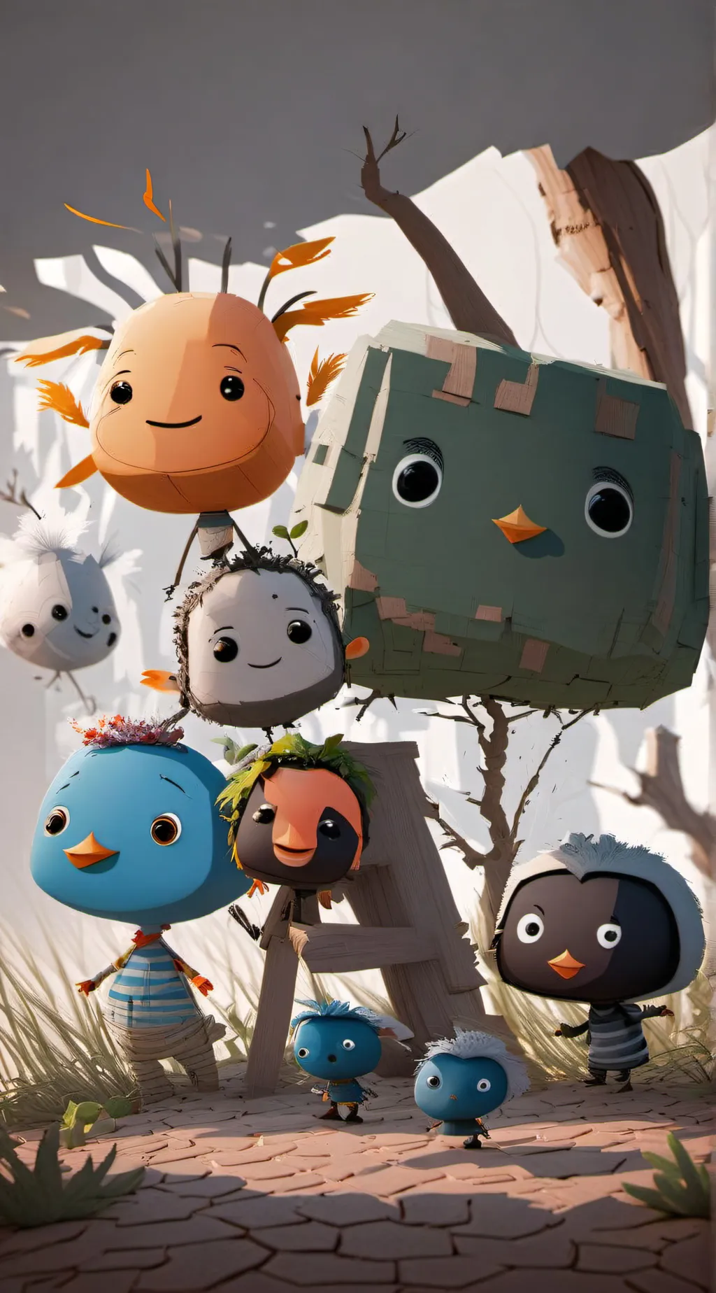 ai character: the tiny bunch background