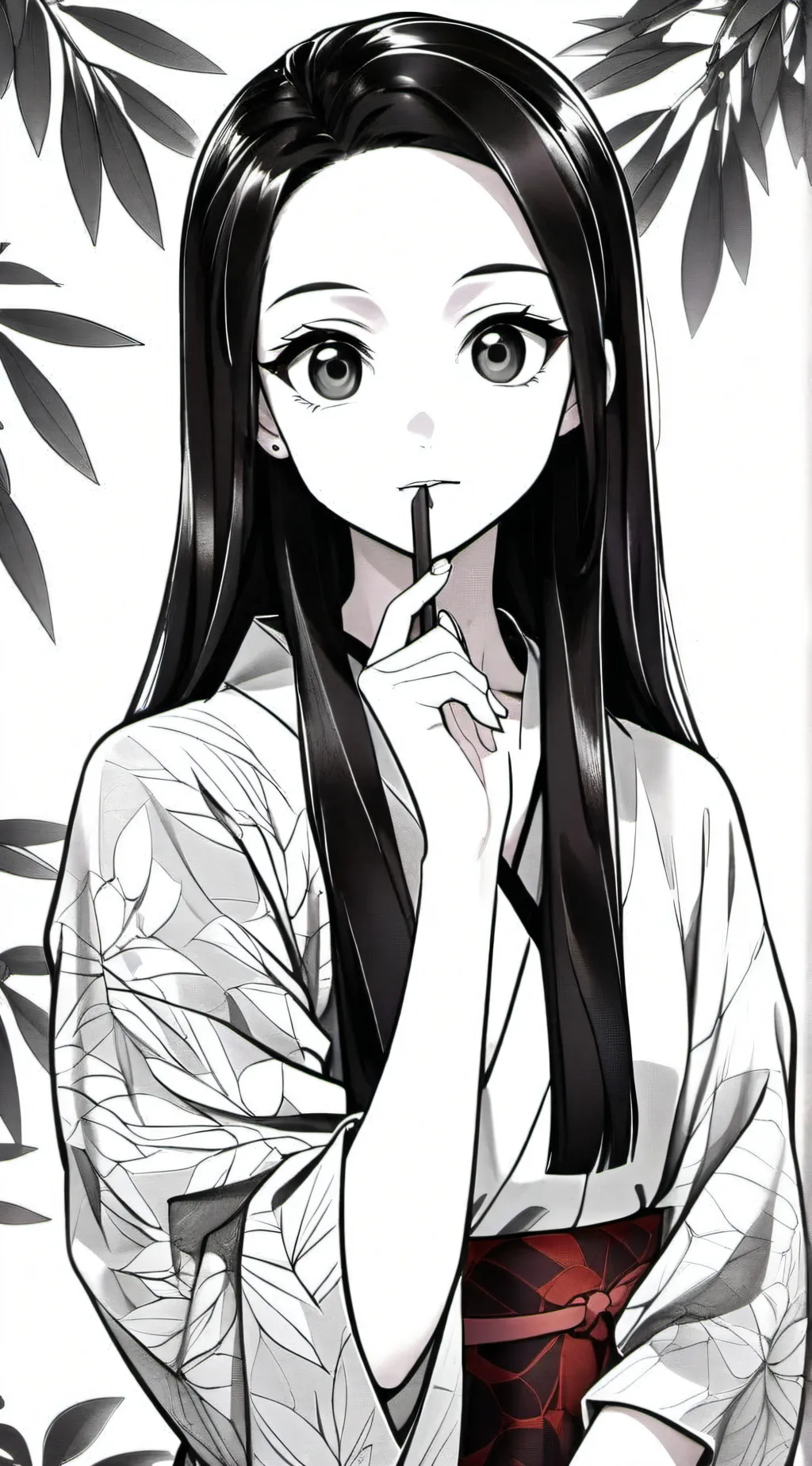 ai character: Nezuko kamado 🌸💖 background