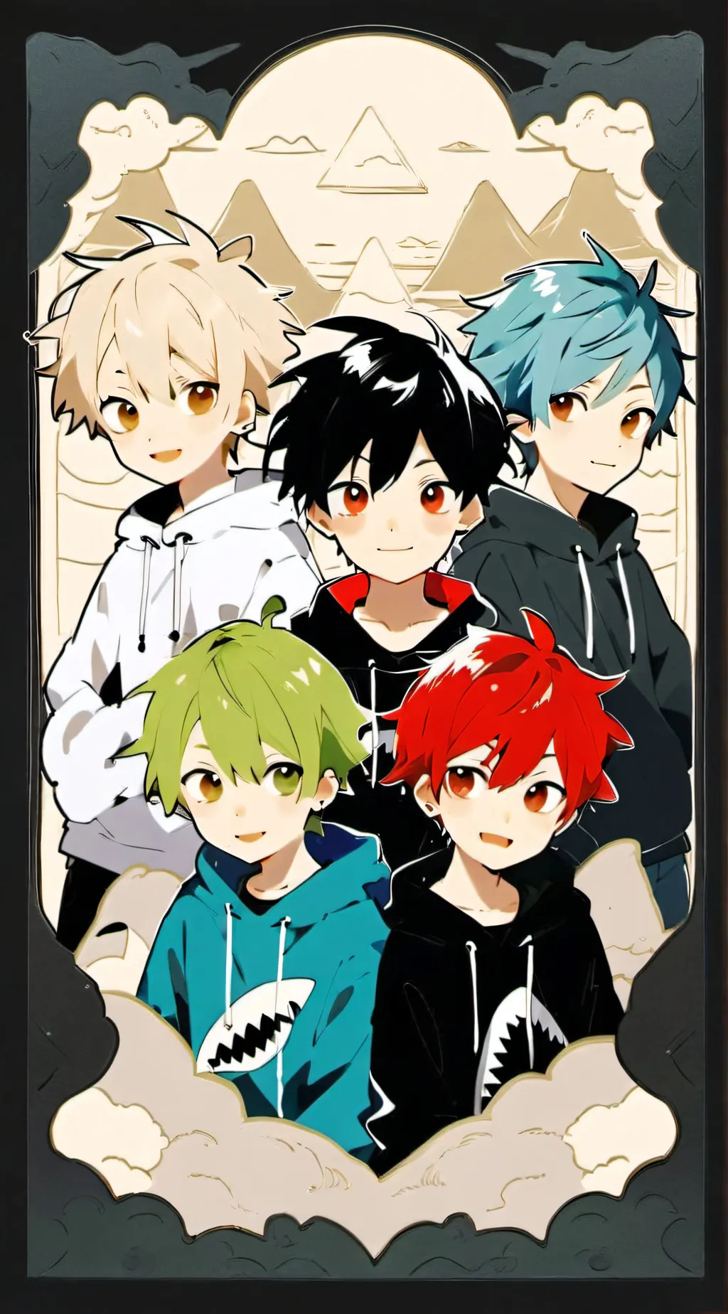 ai character: Band friends background