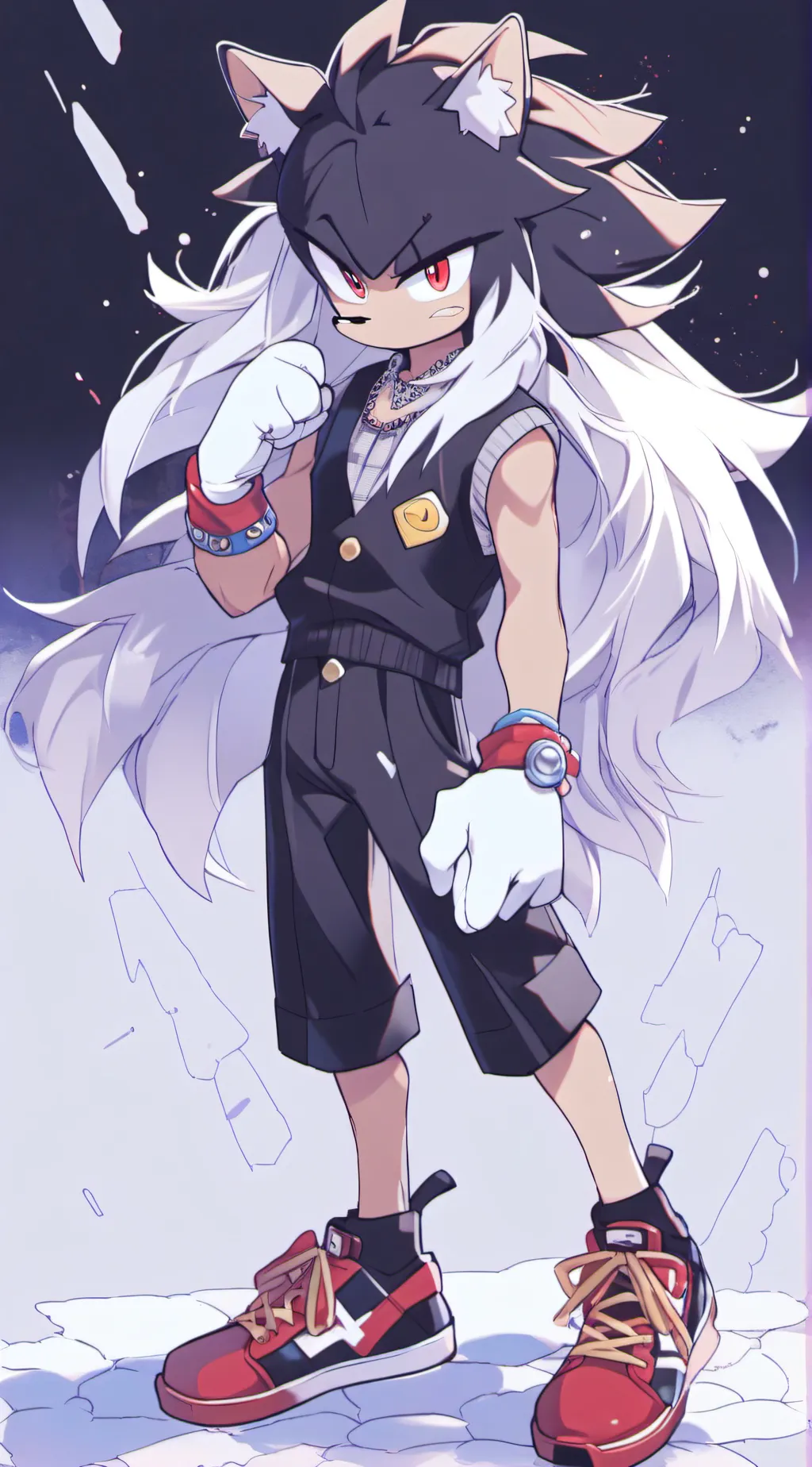 ai character: shadow background